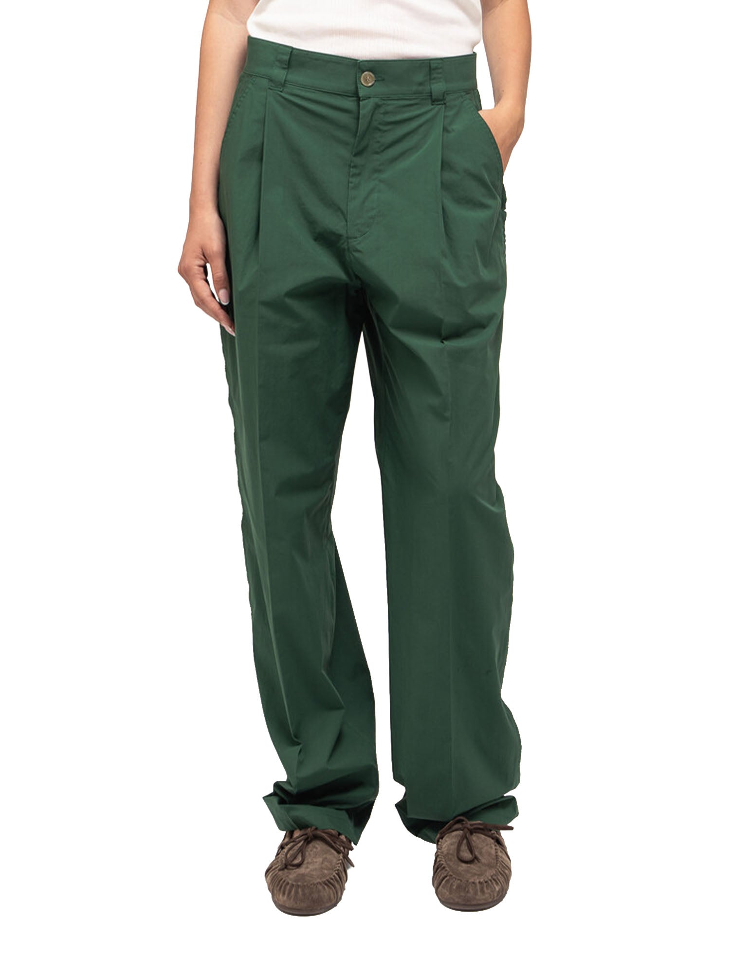 Department Five Gladys pantaloni oversize con pence Verde
