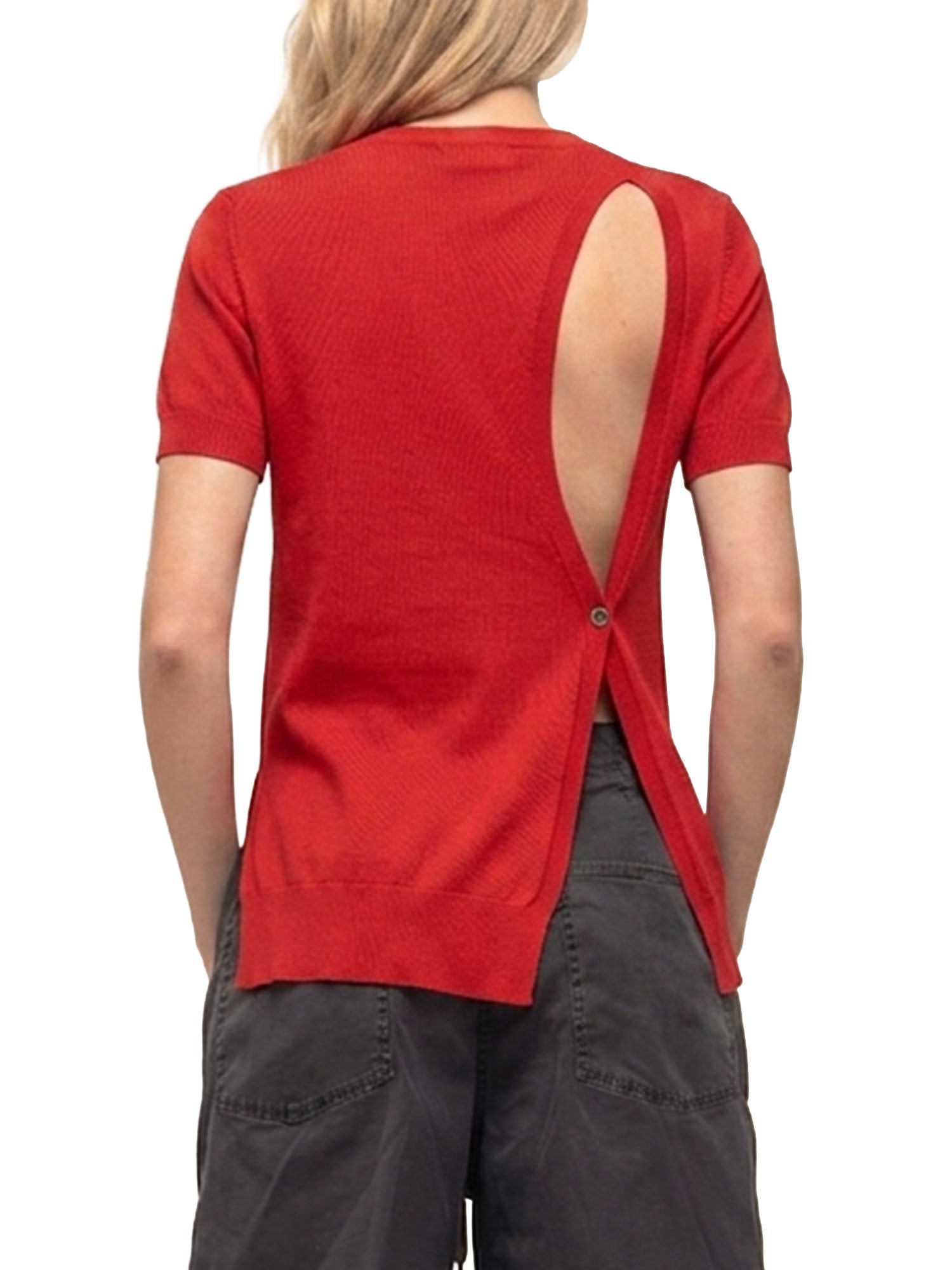 Department Five Swing maglia con apertura sulla schiena Rosso