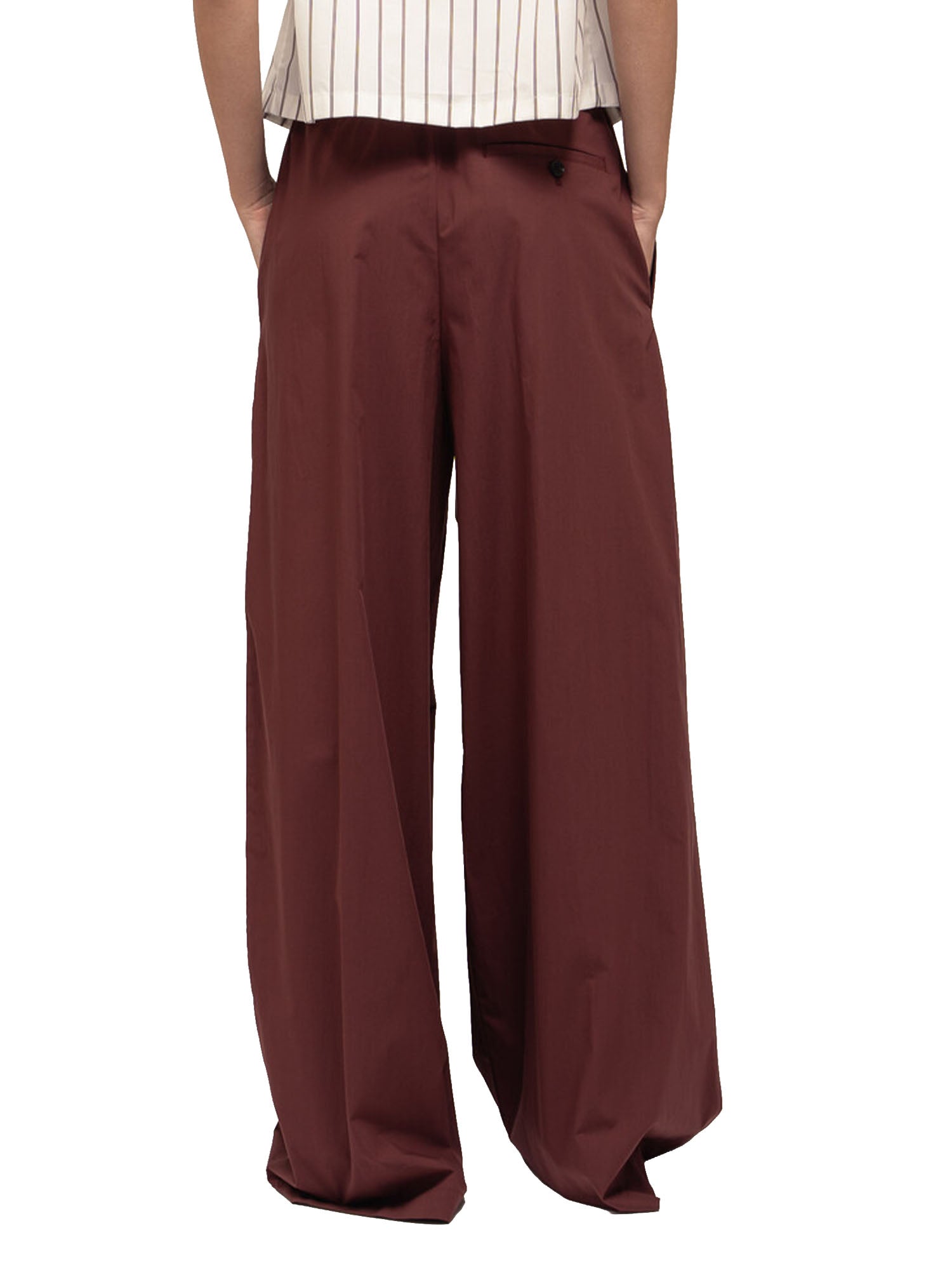 Department Five Pantaloni Sly a palazzo con elastico Rosso