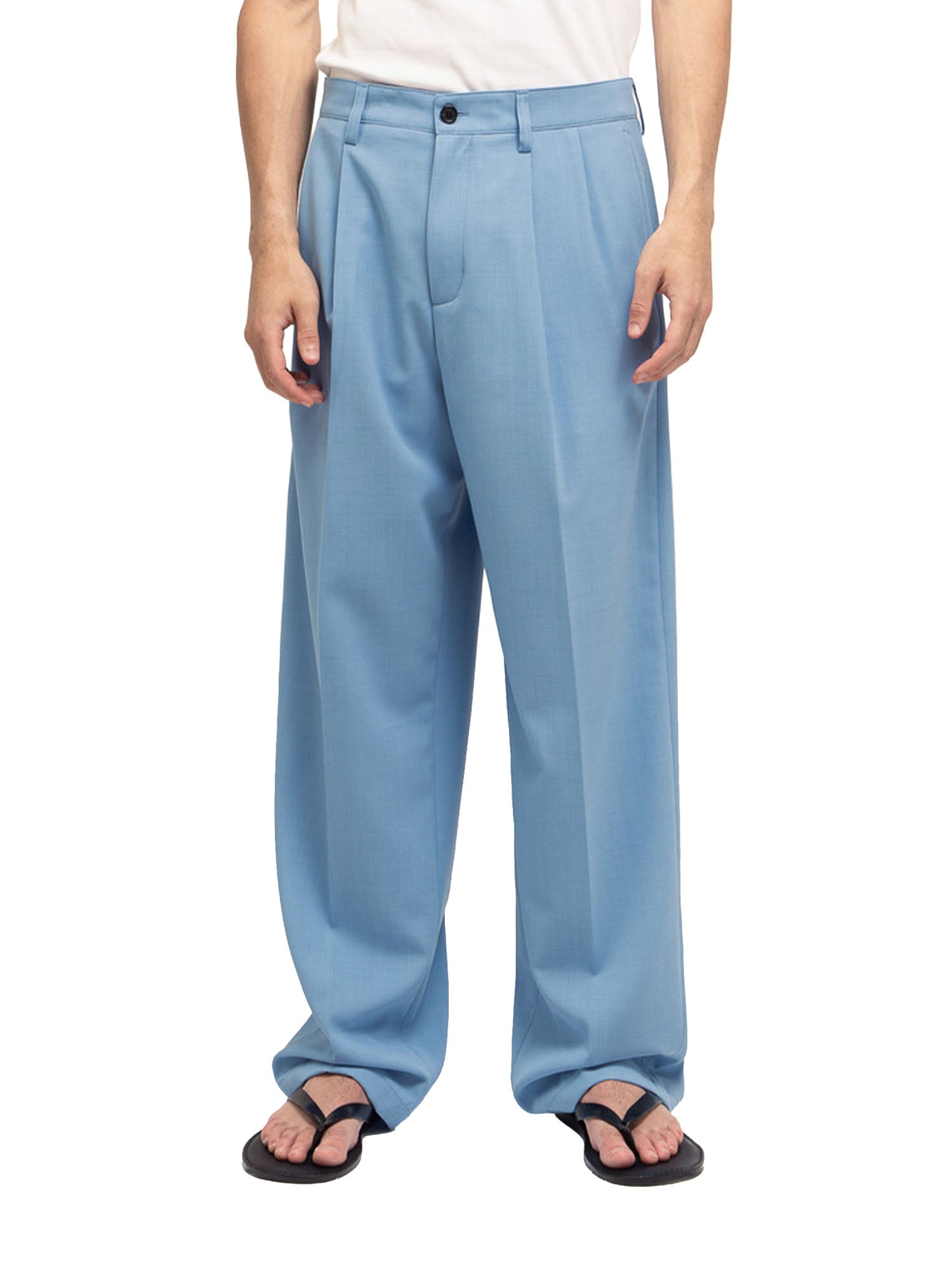 Department Five Whisky Pantaloni Chino Loose Doppia Pence Fresco Viscosa Grigio