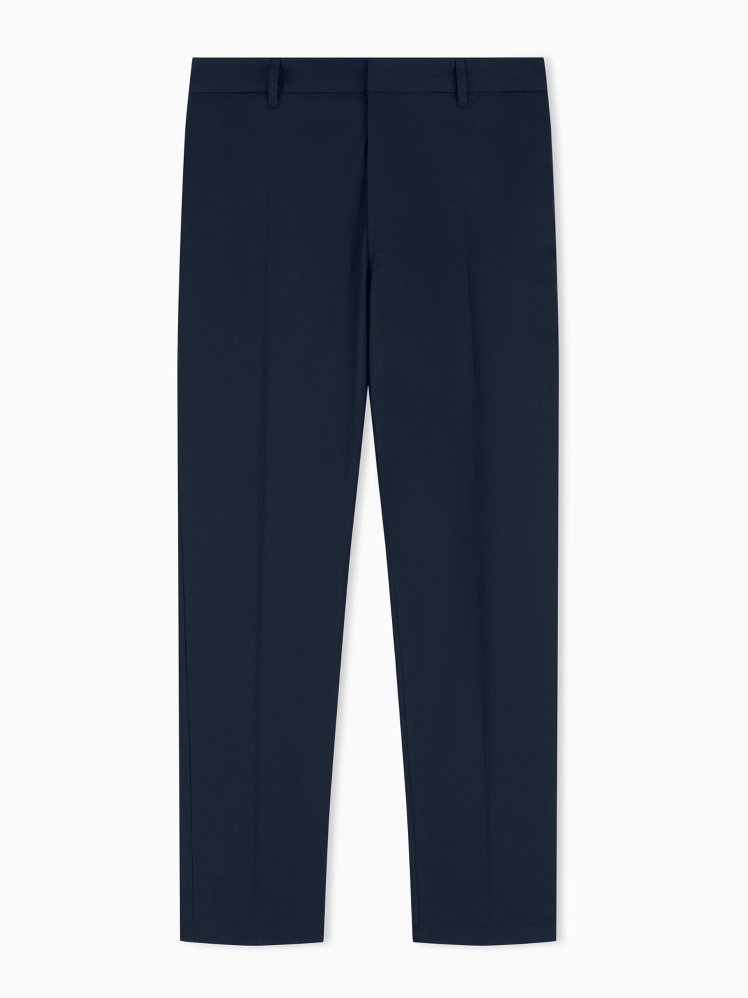 Armani Exchange Pantaloni Classici in Twill di Cotone Comfort Blu