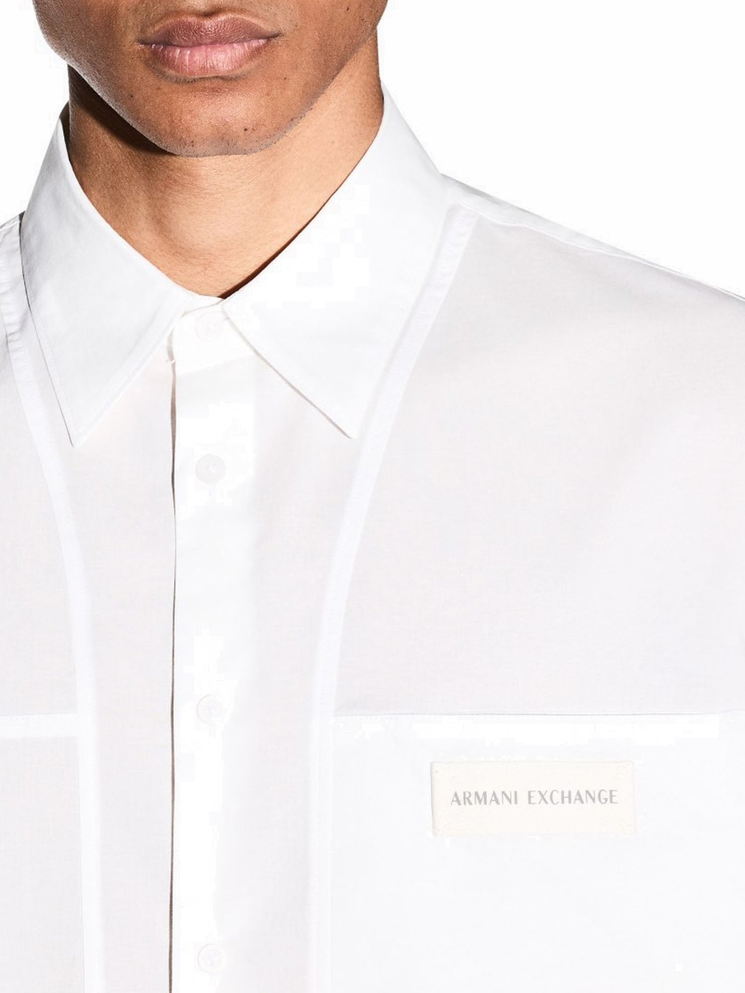 Armani Exchange Camicia in Cotone Bianco