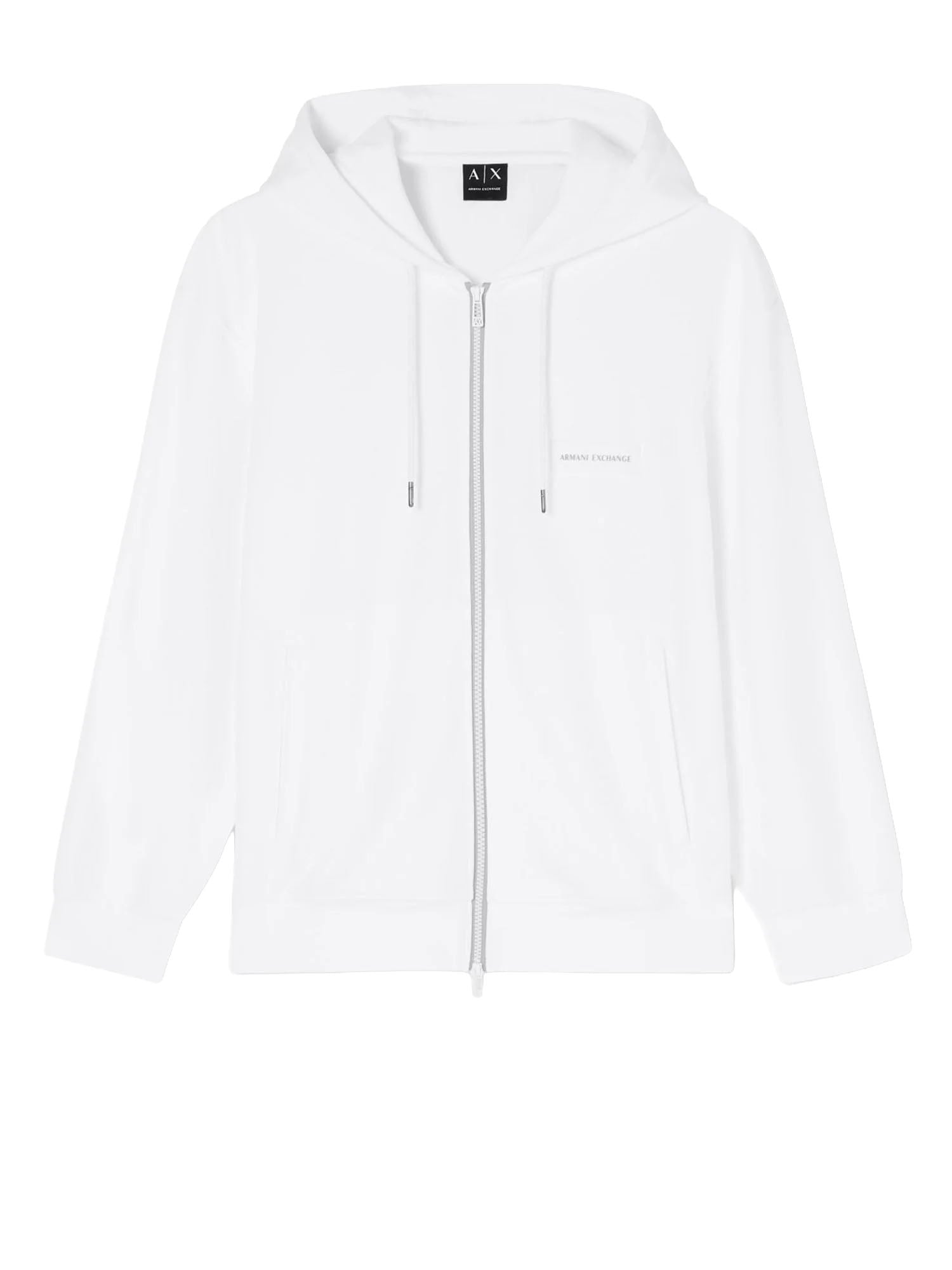 Armani Exchange Zip-up in Cotone Bianco