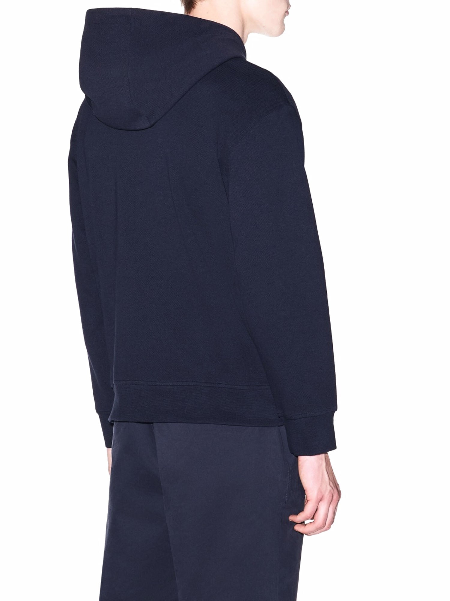 Armani Exchange Zip-up in Cotone Blu