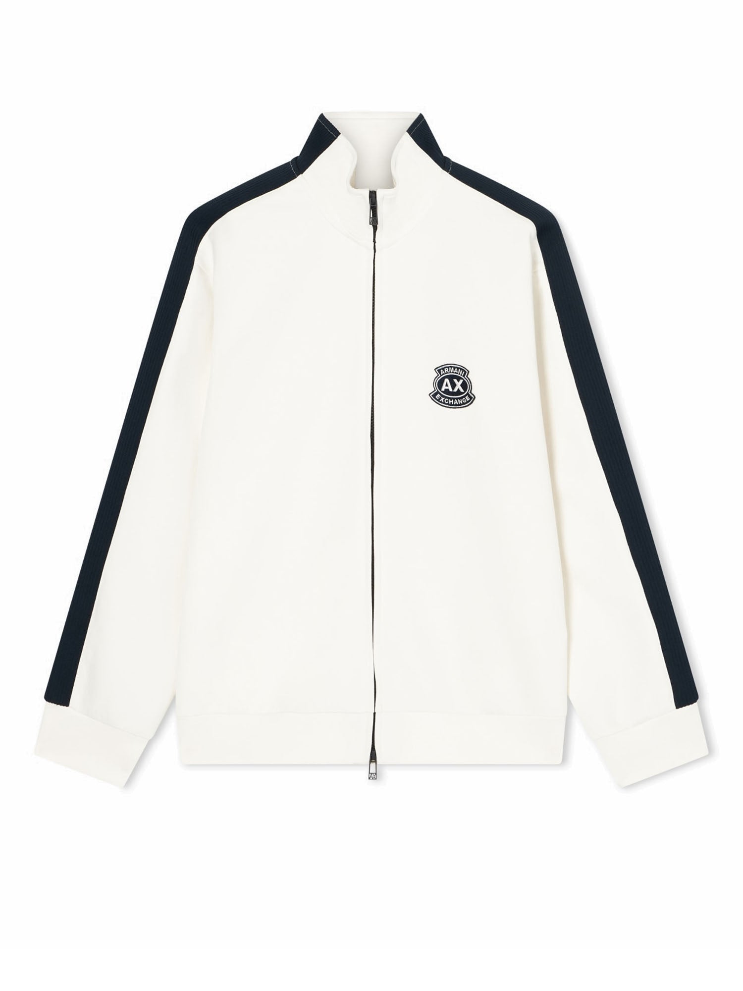 Armani Exchange Felpa in Cotone Bonded Stretch Beige