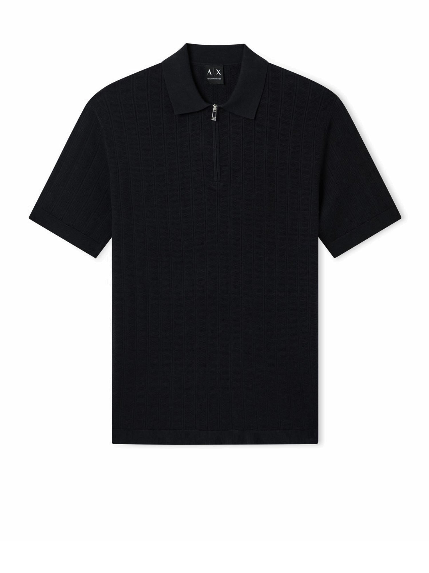 Armani Exchange Polo in Maglia di Cotone Essential Blu