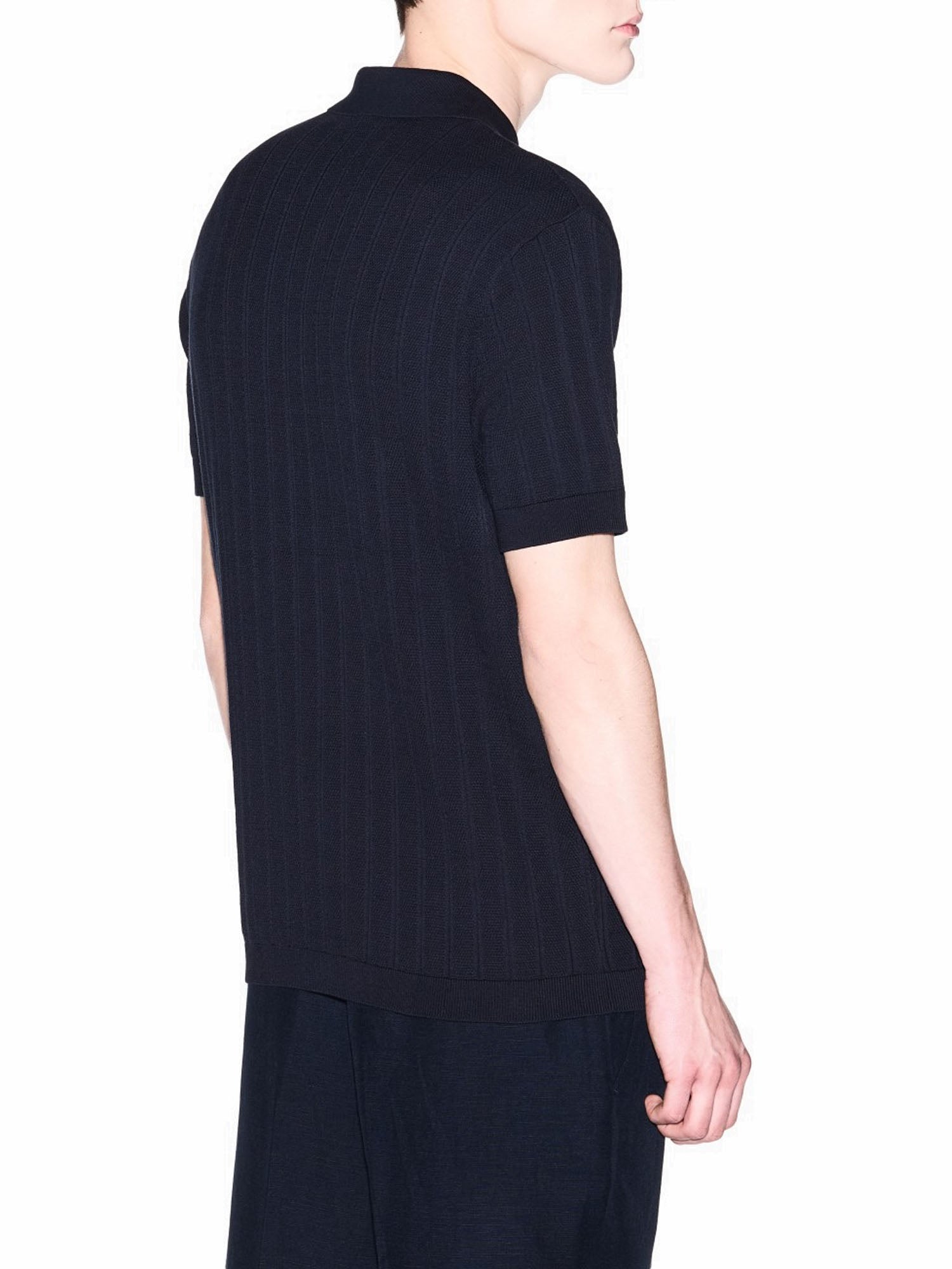 Armani Exchange Polo in Maglia di Cotone Essential Blu
