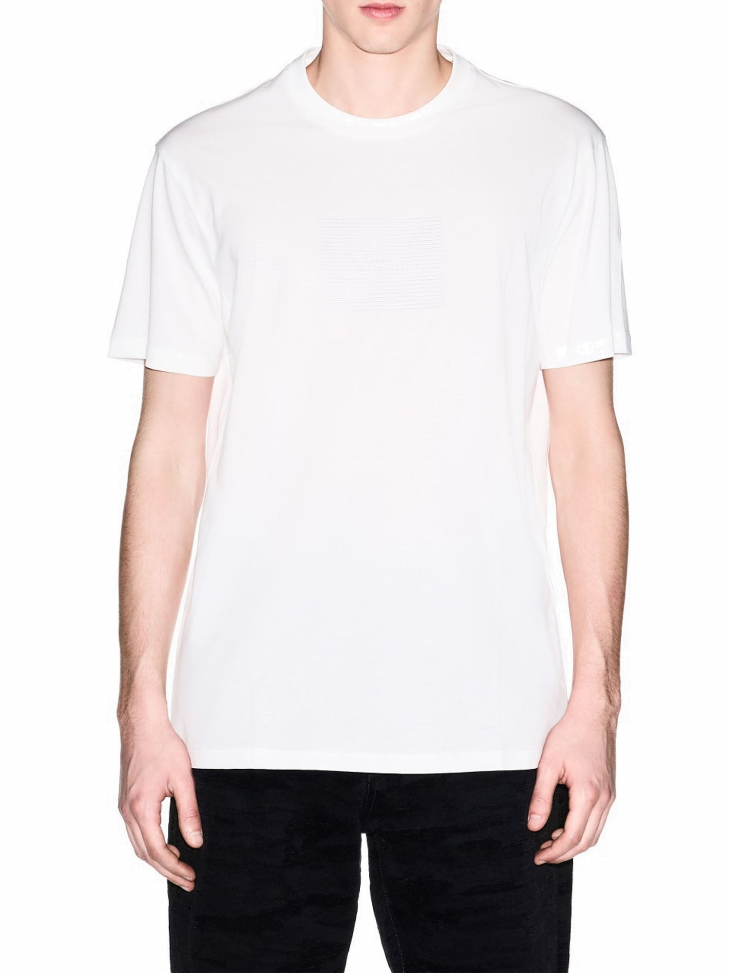 Armani Exchange T-shirt Regular Fit in Cotone Bianco