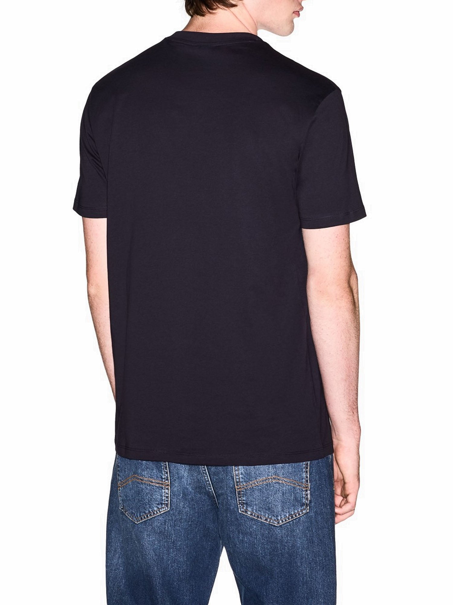 Armani Exchange T-shirt Regular Fit in Cotone Blu