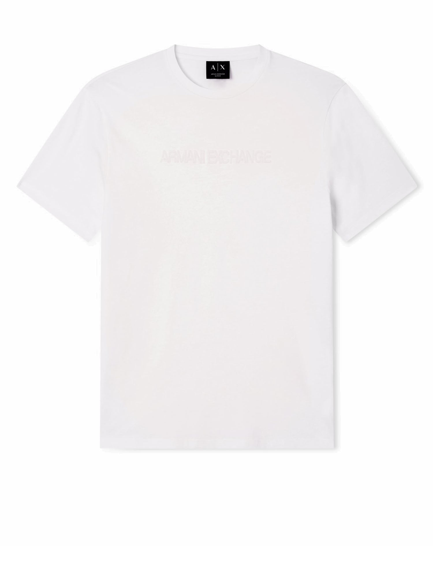 Armani Exchange T-shirt Slim Fit in Jersey di Cotone Bianco