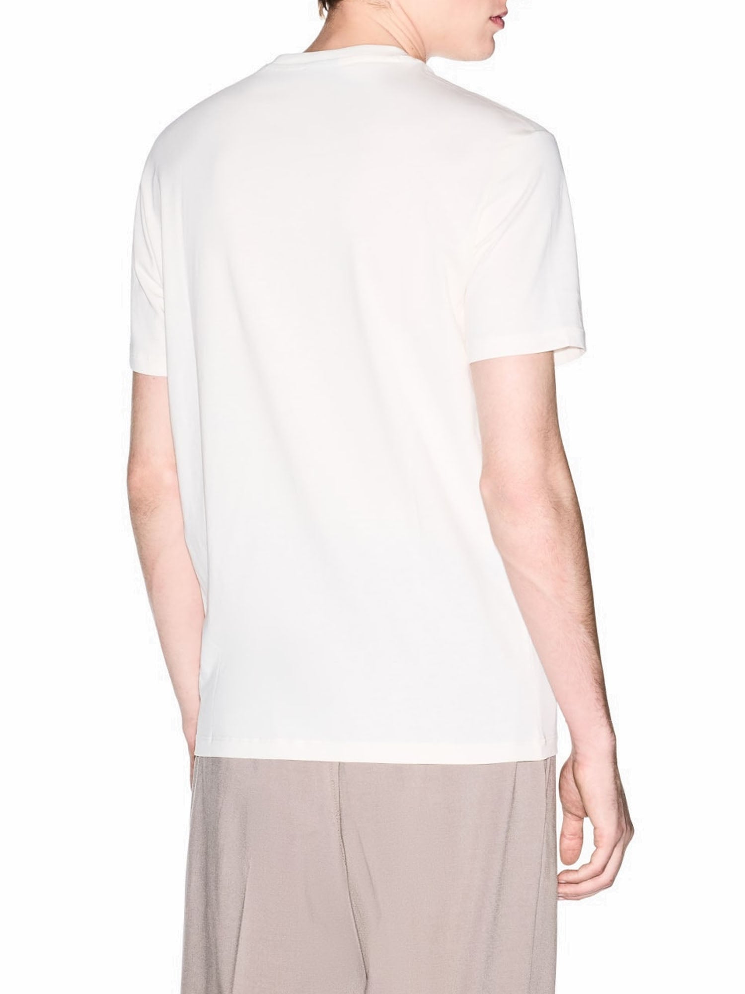 Armani Exchange T-shirt Slim Fit in Cotone Beige