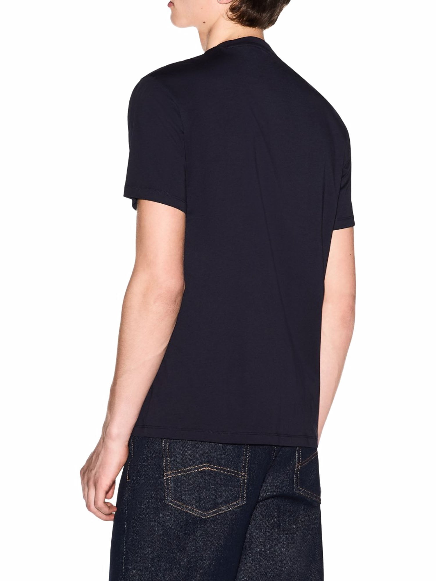 Armani Exchange T-shirt Slim Fit in Cotone Blu