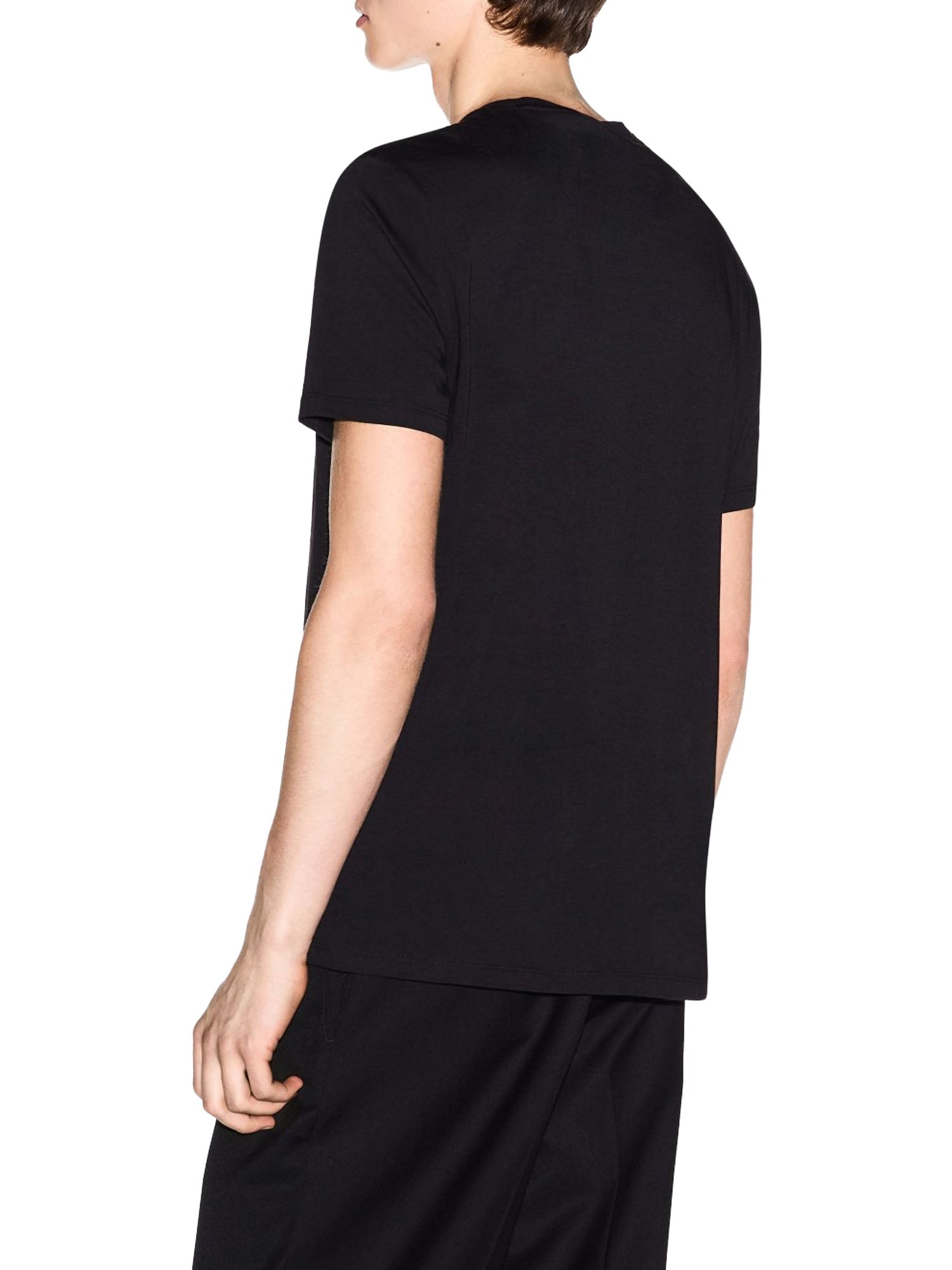 Armani Exchange T-shirt Slim Fit in Jersey di Cotone Nero