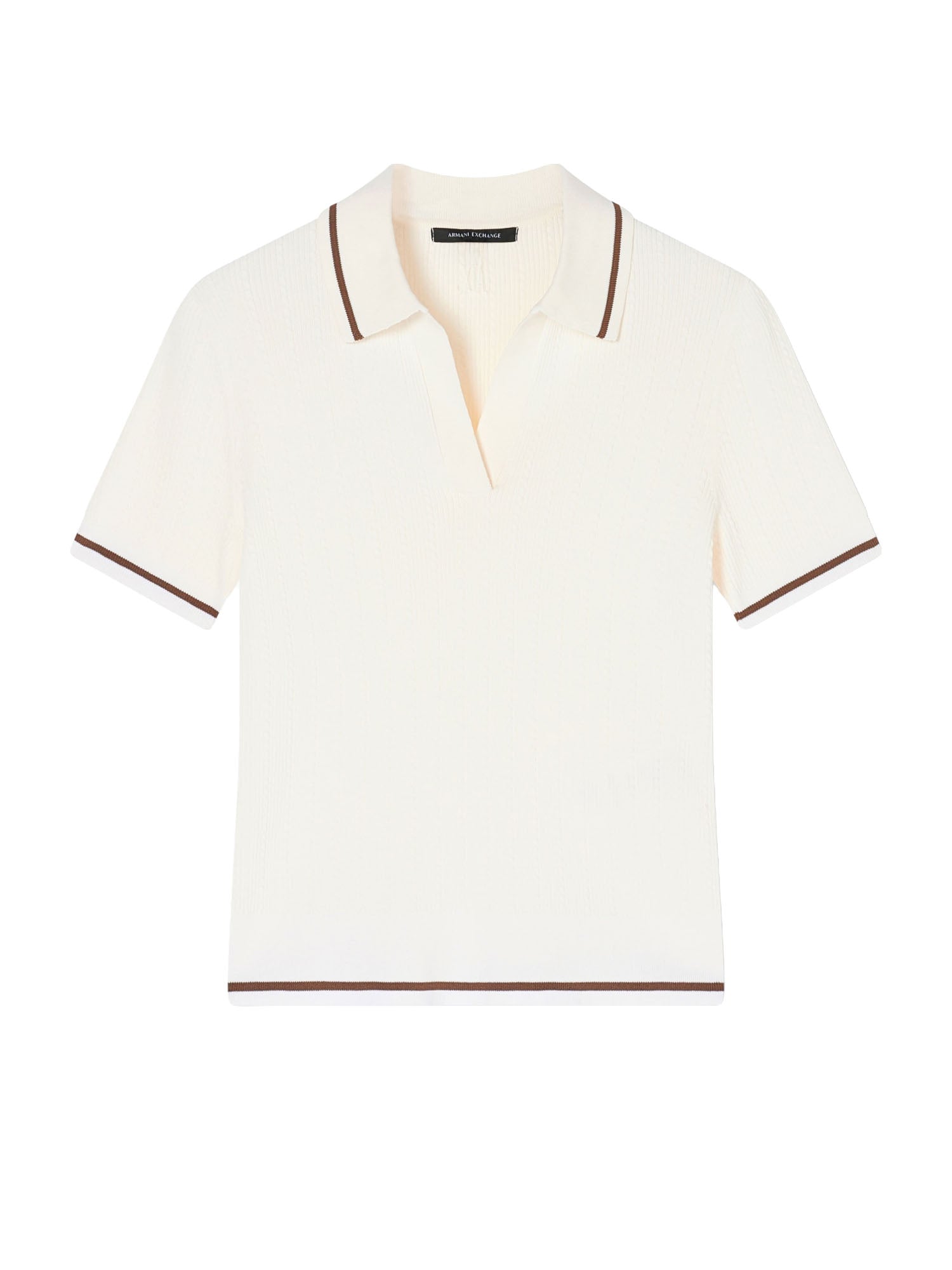 Armani Exchange Polo in Tessuto Tecnico Bianco