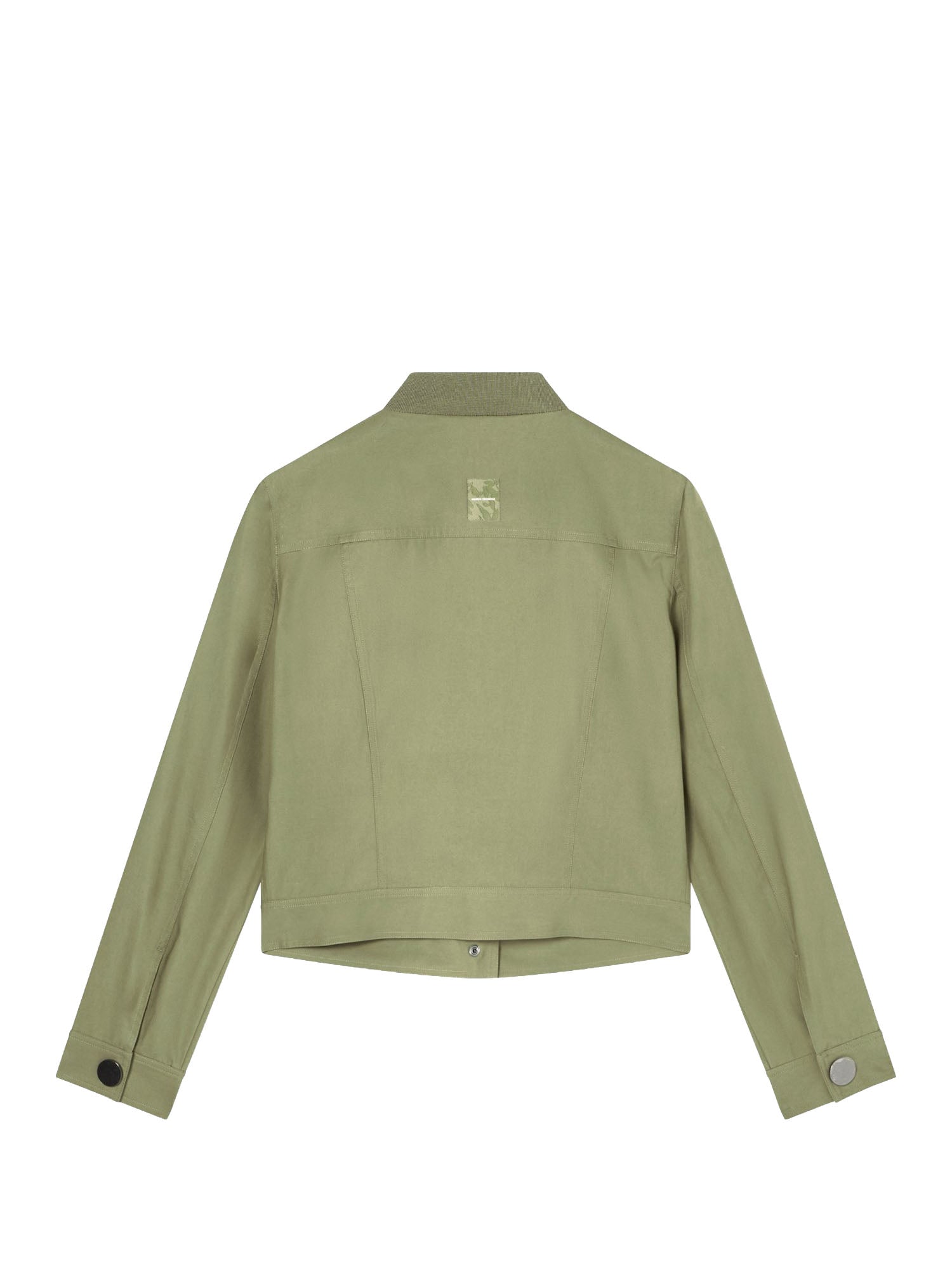 Armani Exchange Blouson Utility in Twill di Cotone Verde