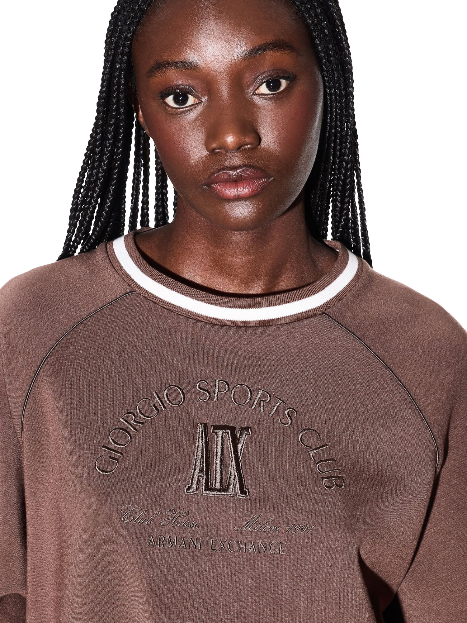 Armani Exchange Felpa in tessuto Tecnico Marrone