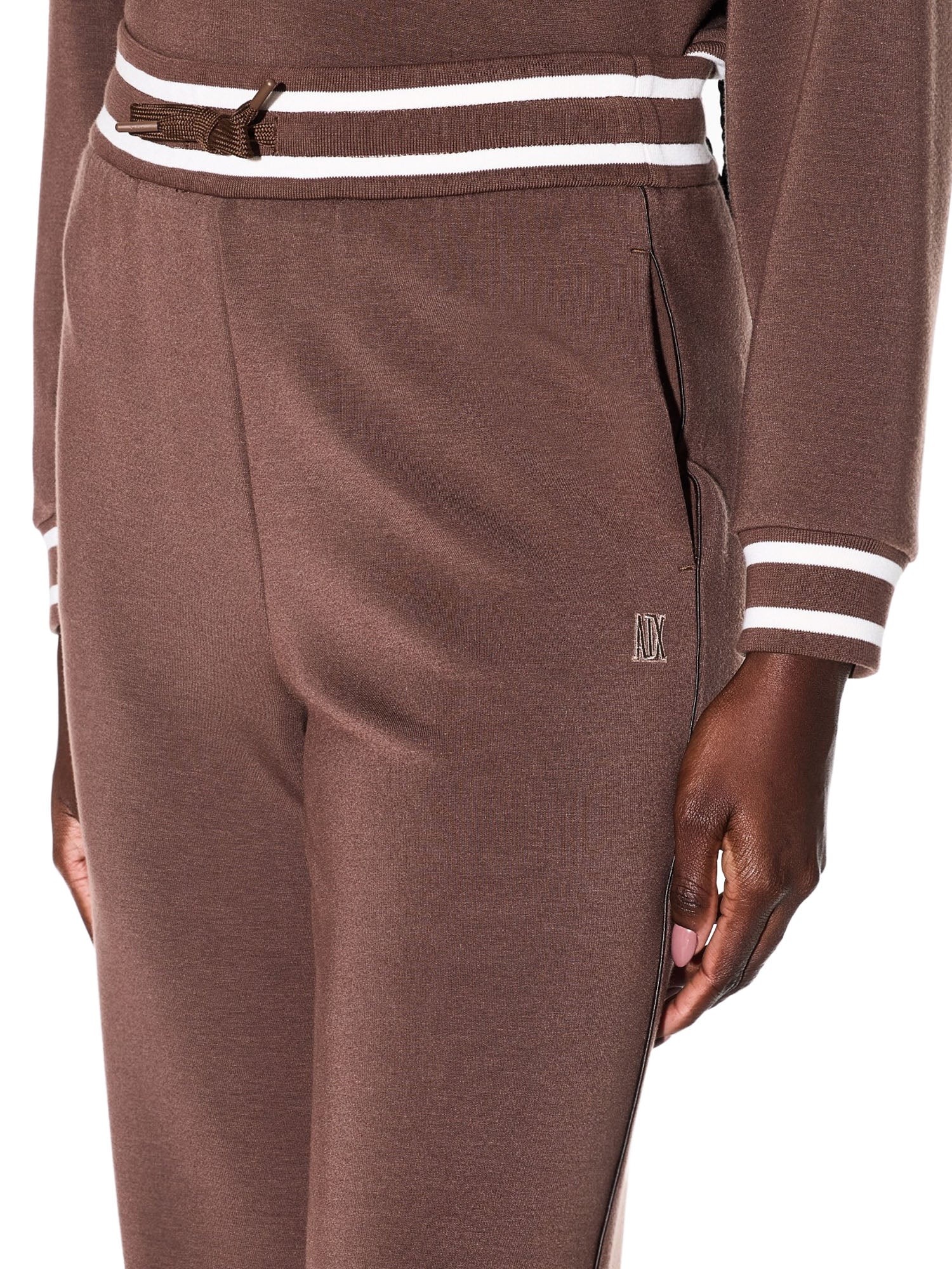 Armani Exchange Pantaloni Jogger in Tessuto Tecnico Marrone