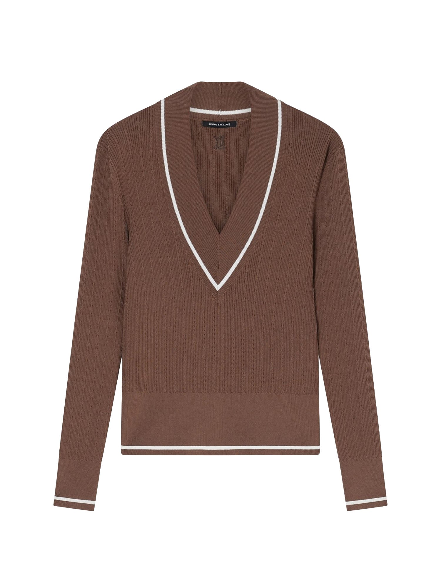 Armani Exchange Jumpers in Tessuto Tecnico Marrone