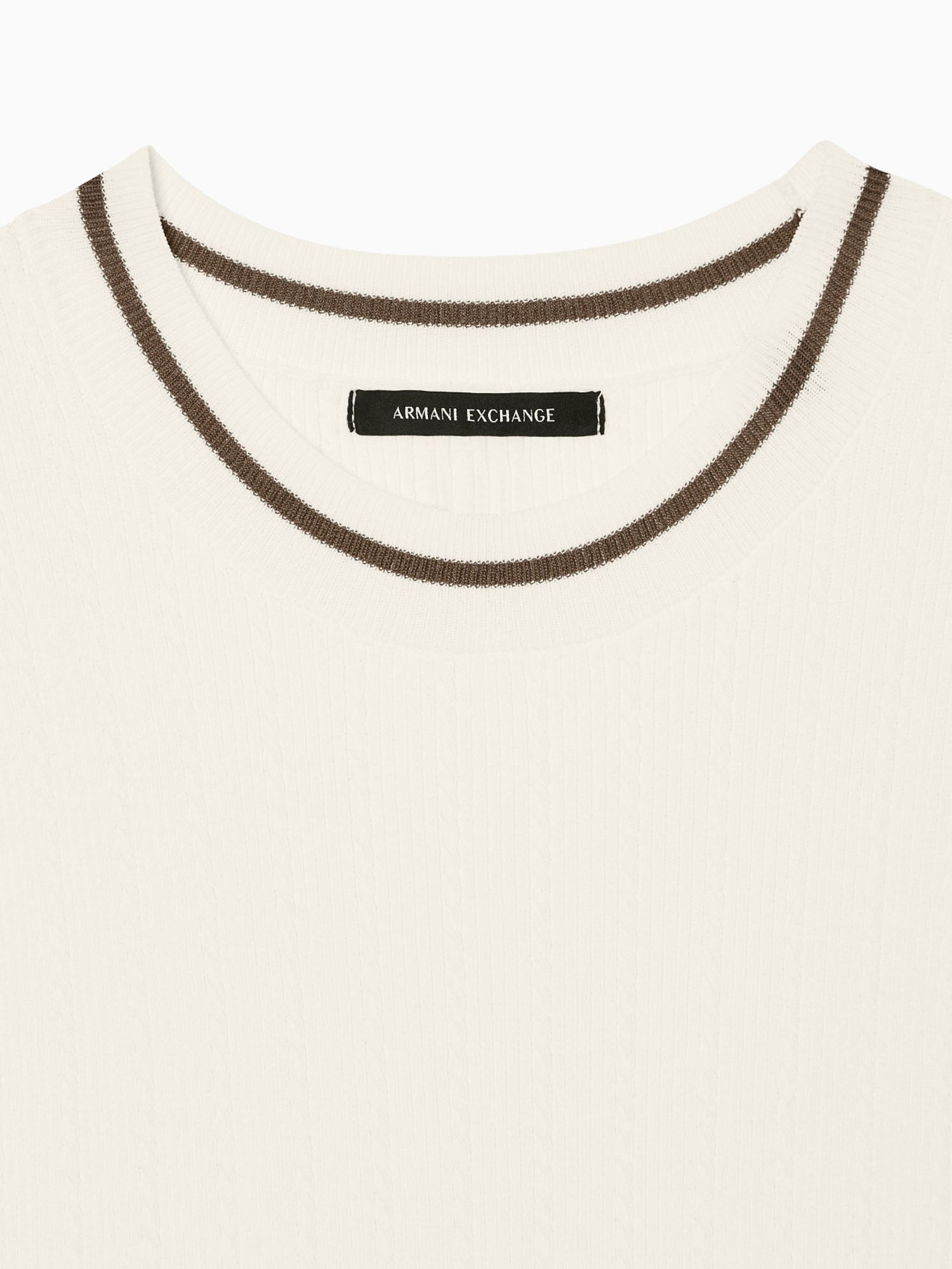 Armani Exchange Maglione in Tessuto Tecnico Bianco