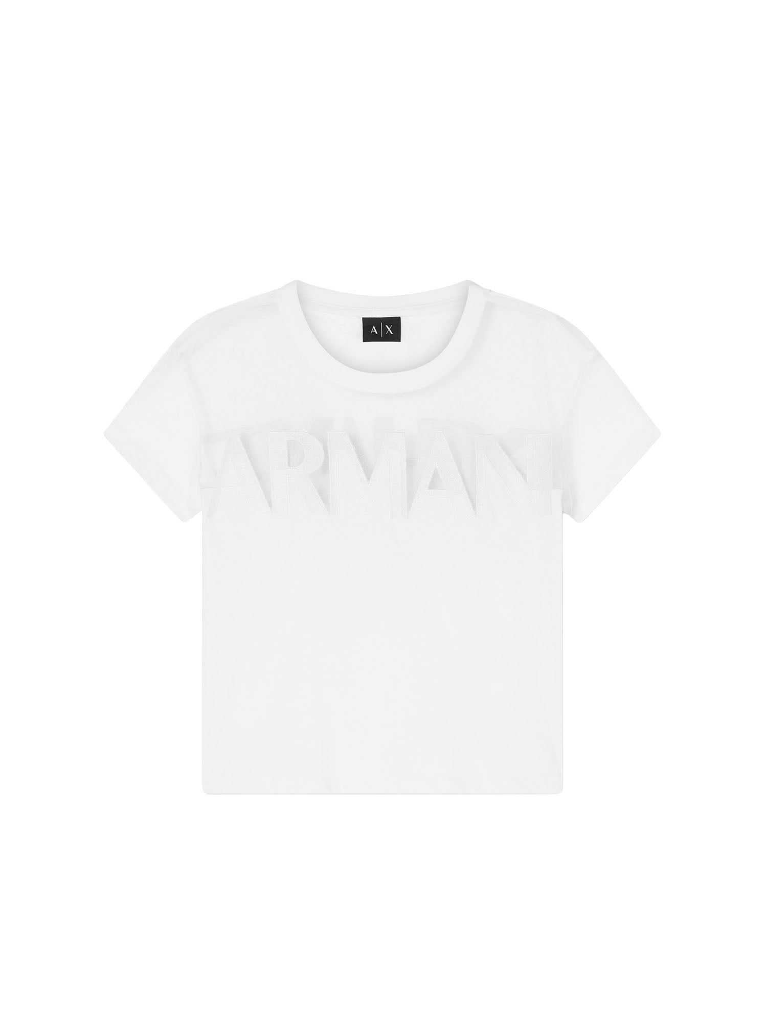 Armani Exchange T-shirt Regular Fit in Cotone Bianco