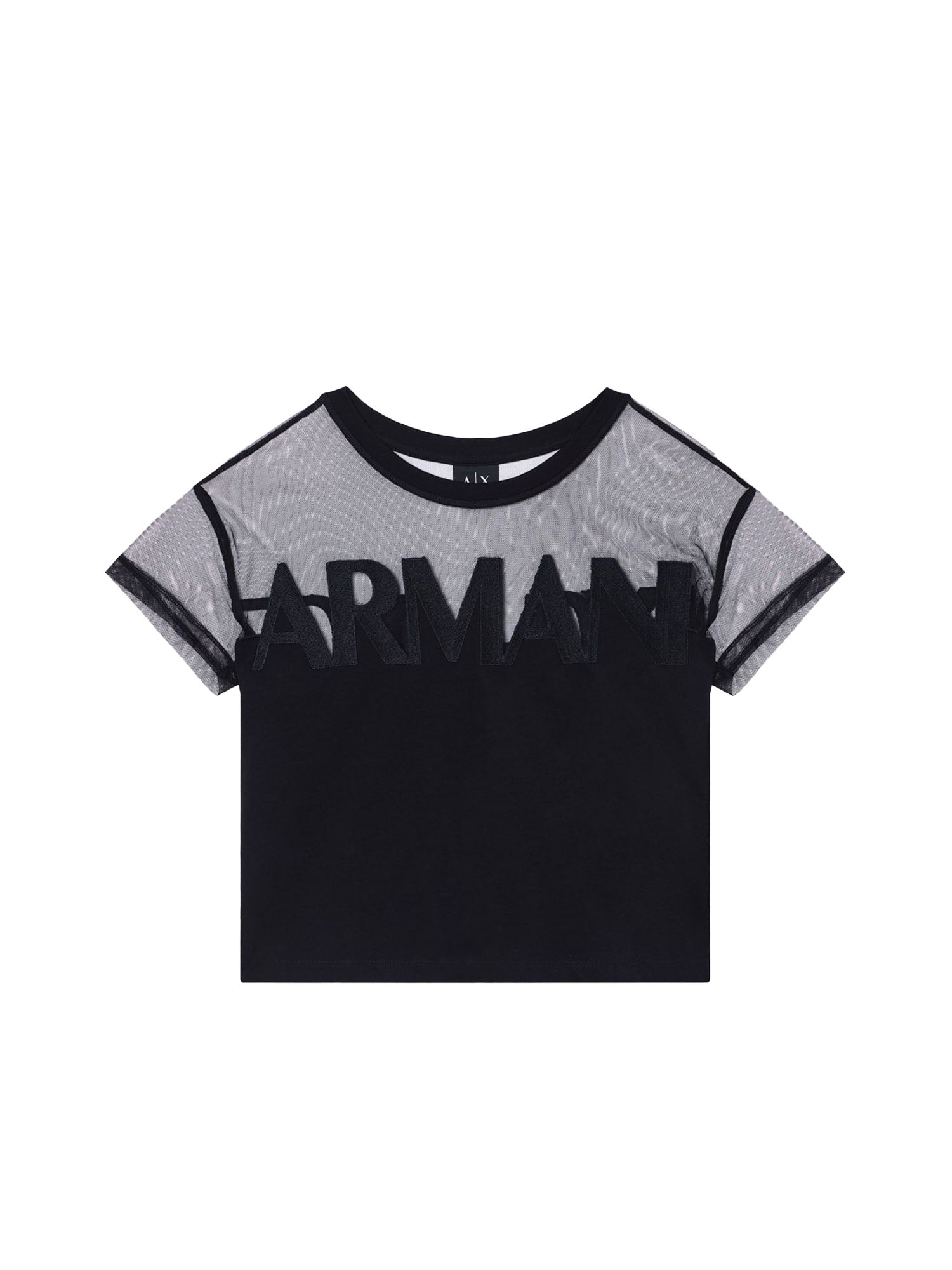 Armani Exchange T-shirt Regular Fit in Cotone Nero