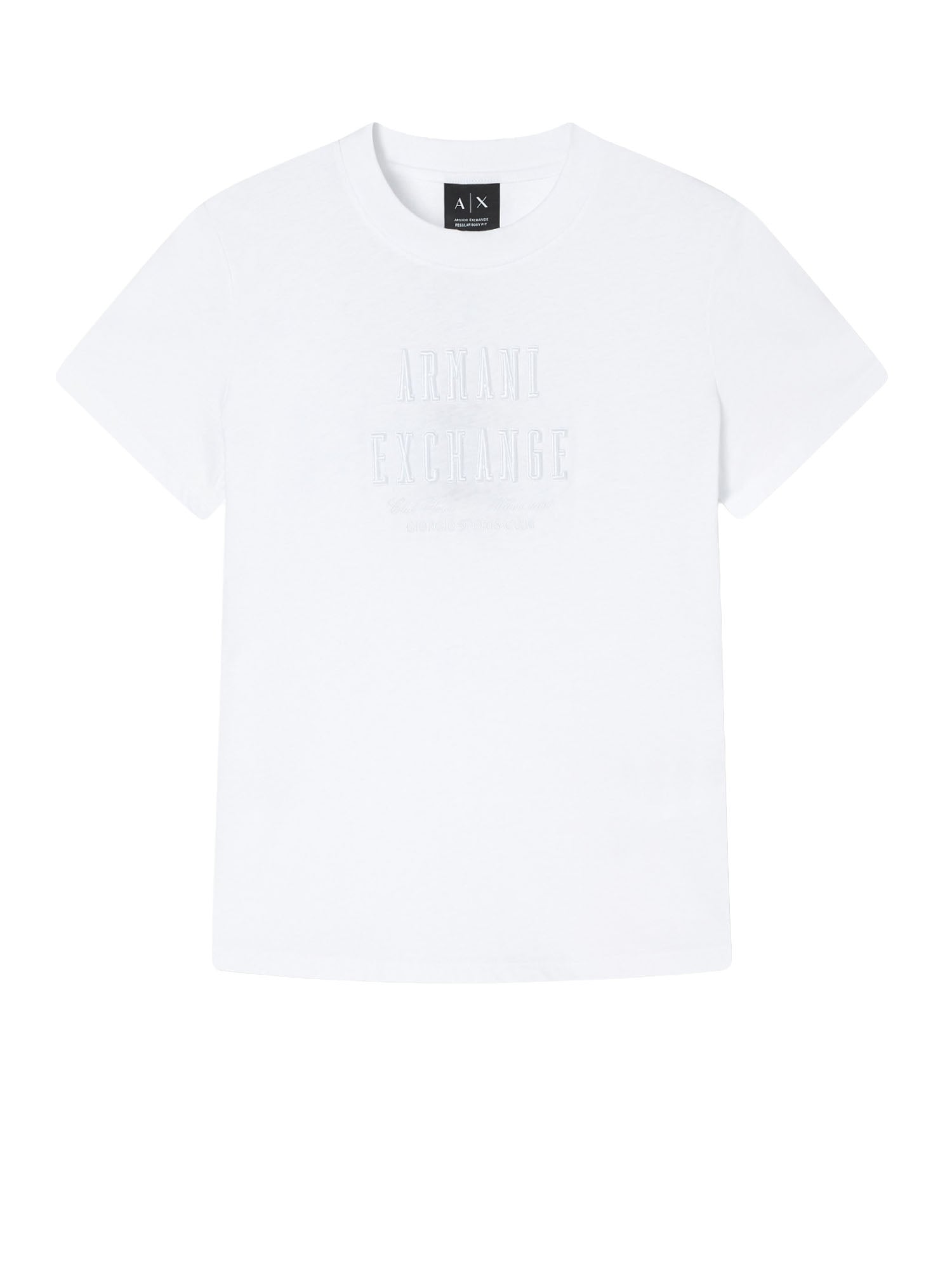 Armani Exchange T-shirt Relaxed Fit in Cotone Bianco