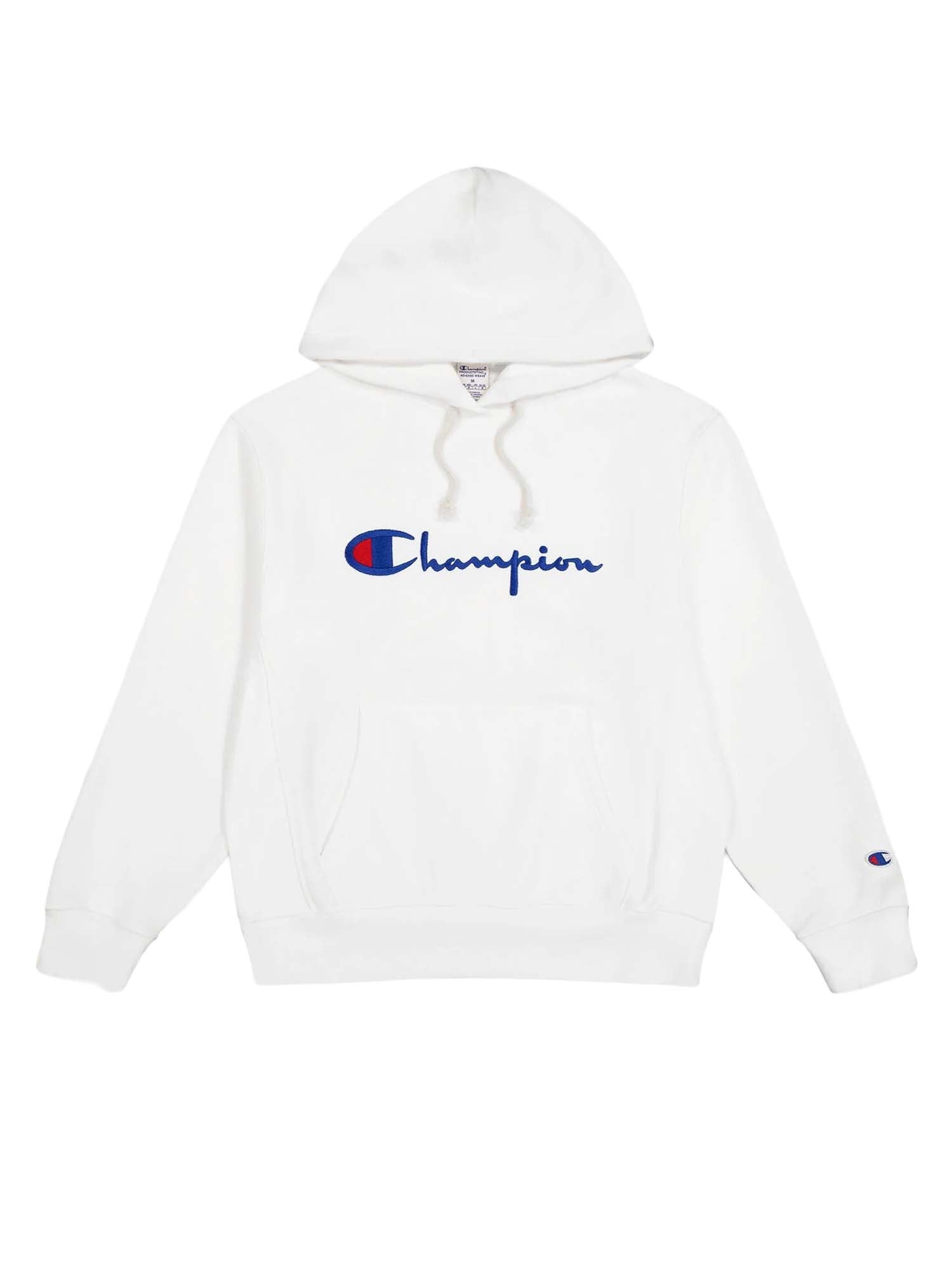 Champion Felpa Leggera con Cappuccio Reverse Weave da Uomo Bianco