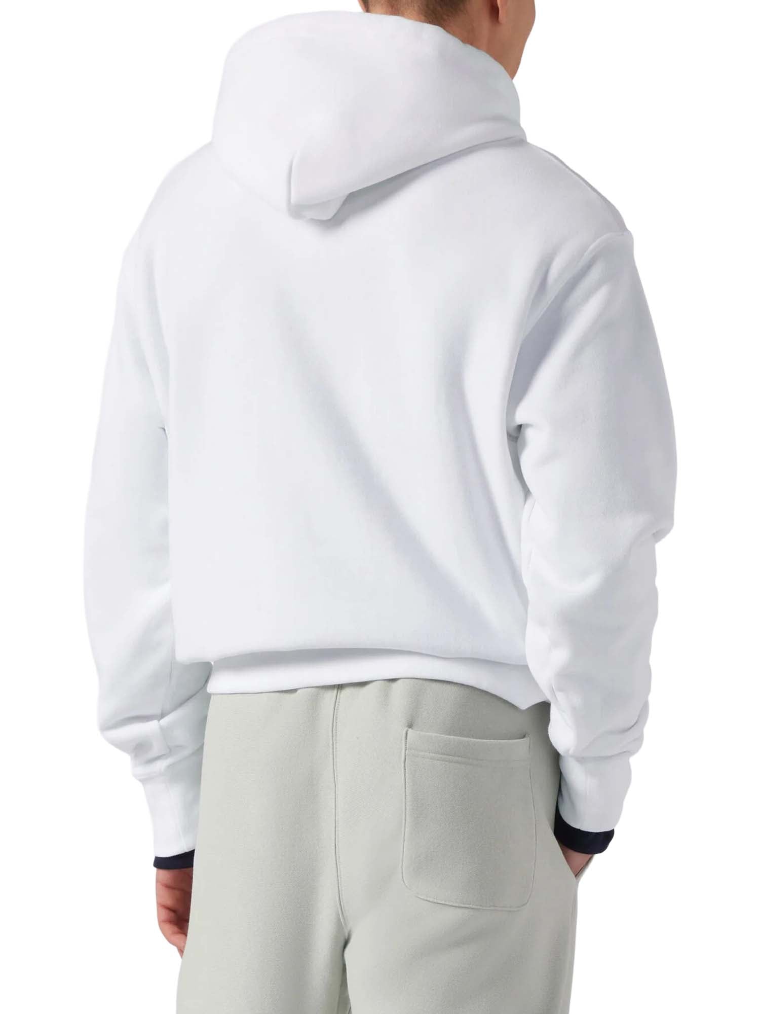 Champion Felpa Leggera con Cappuccio Reverse Weave da Uomo Bianco