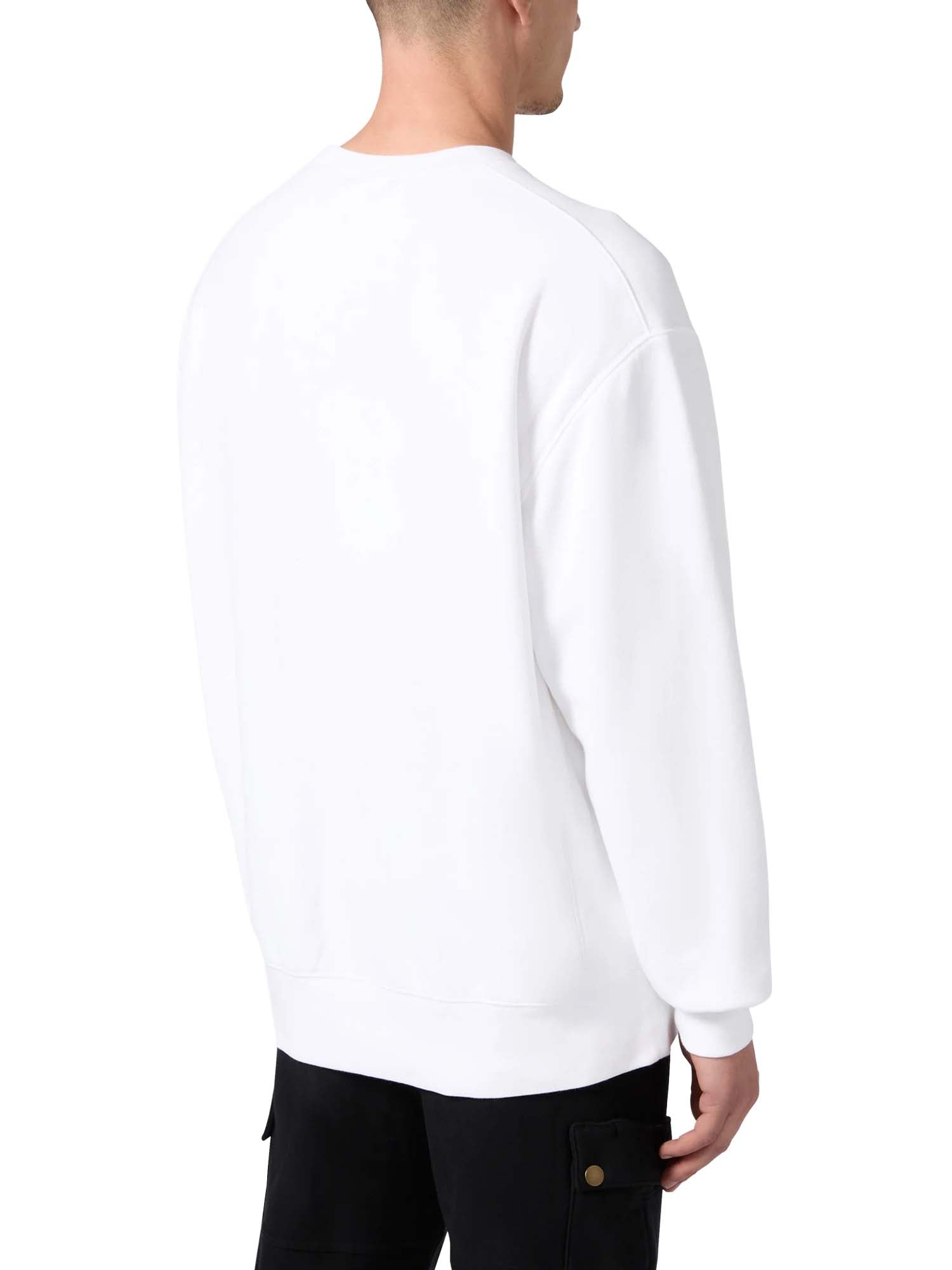 Champion Felpa Girocollo Reverse Weave da Uomo Bianco