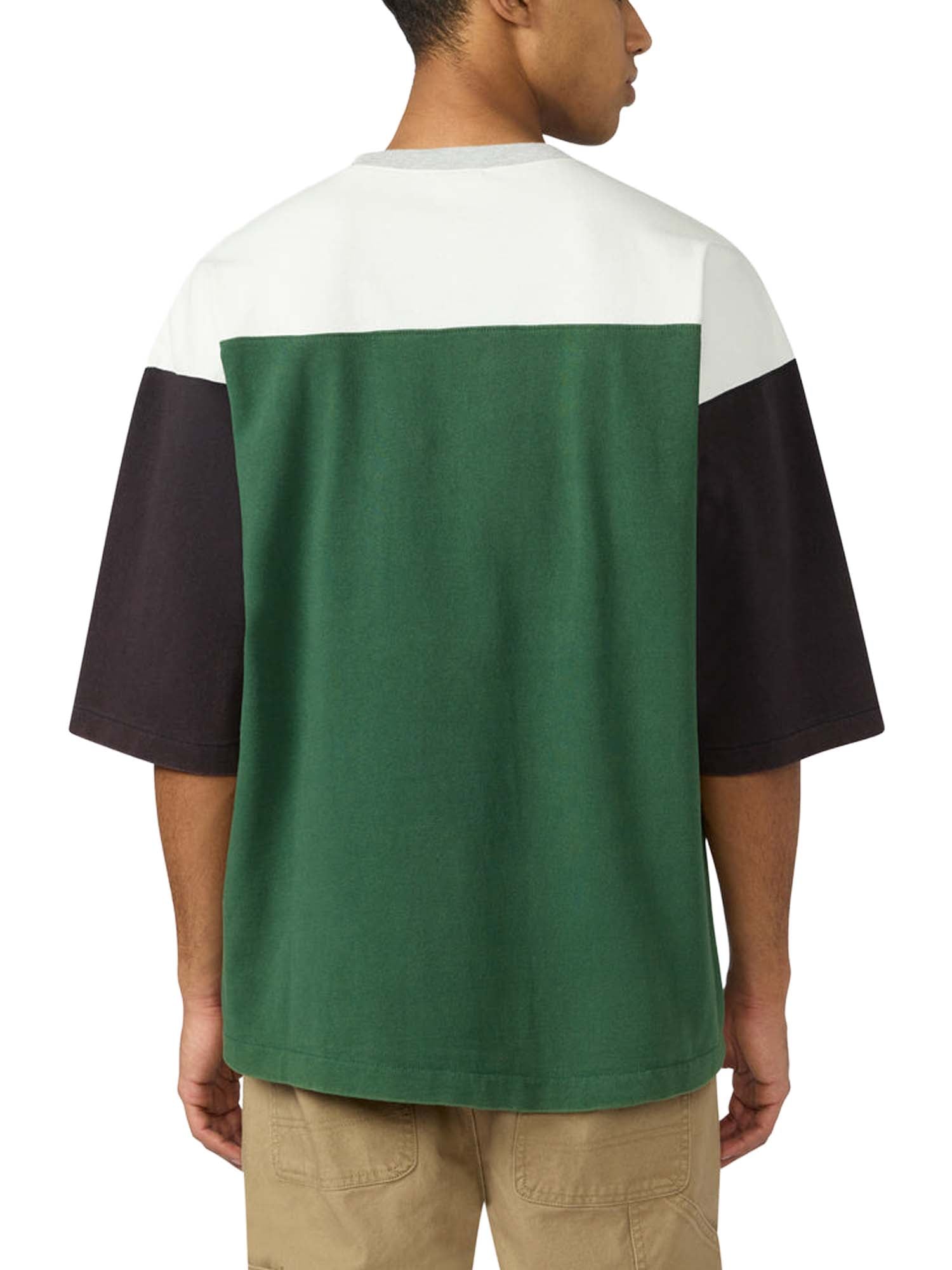 Champion T-Shirt con Maniche a 3/4 Ispirazione Football da Uomo Time Capsule Verde