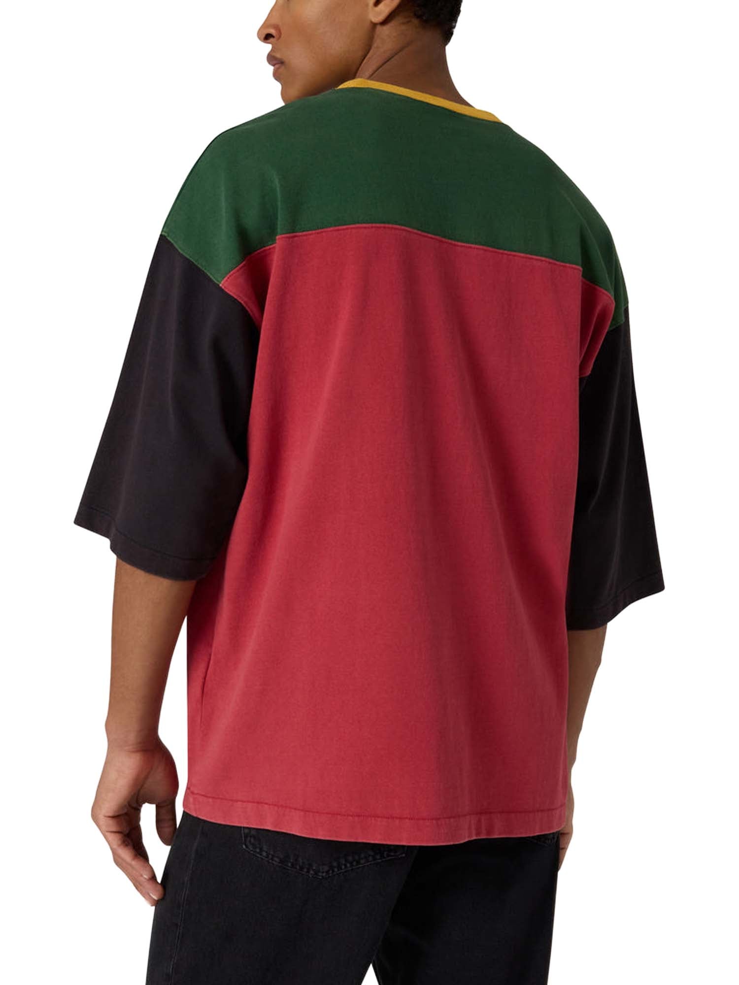 Champion T-Shirt con Maniche a 3/4 Ispirazione Football da Uomo Time Capsule Rosso