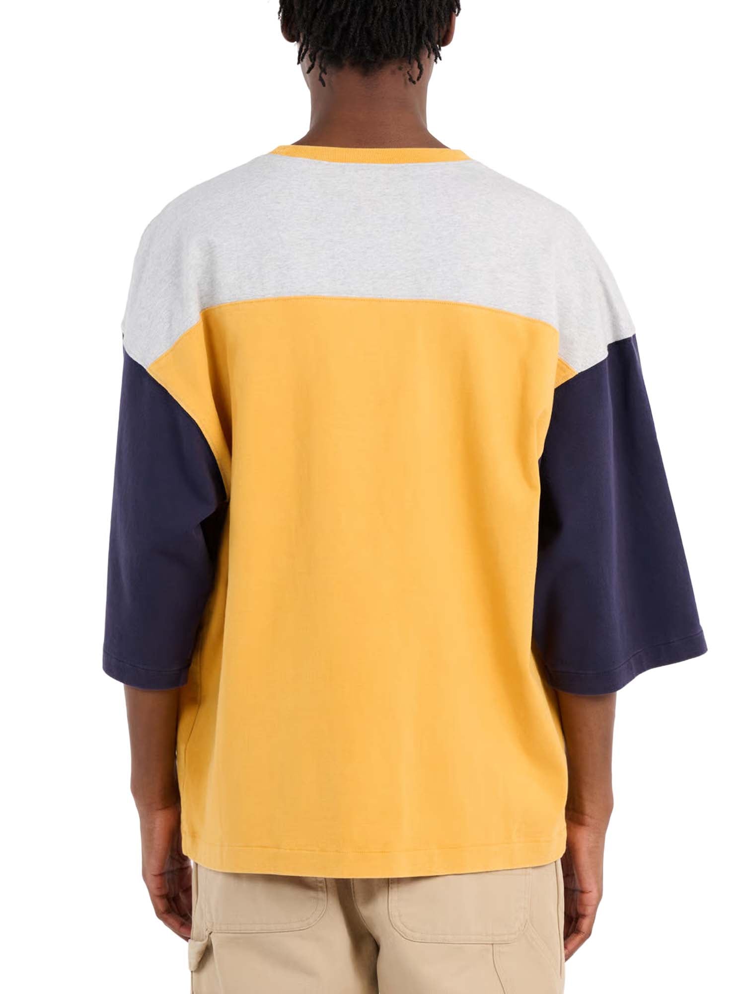 Champion T-Shirt con Maniche a 3/4 Ispirazione Football da Uomo Time Capsule Giallo