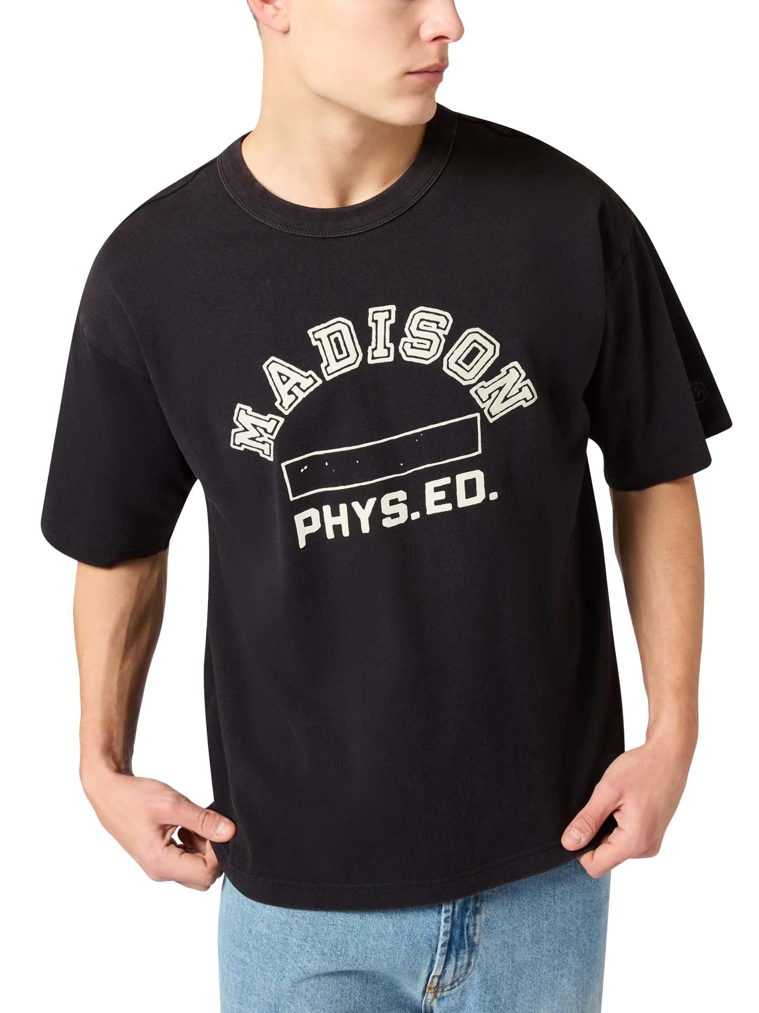 Champion T-Shirt Girocollo Ispirazione Collegiate da Uomo Time Capsule Nero