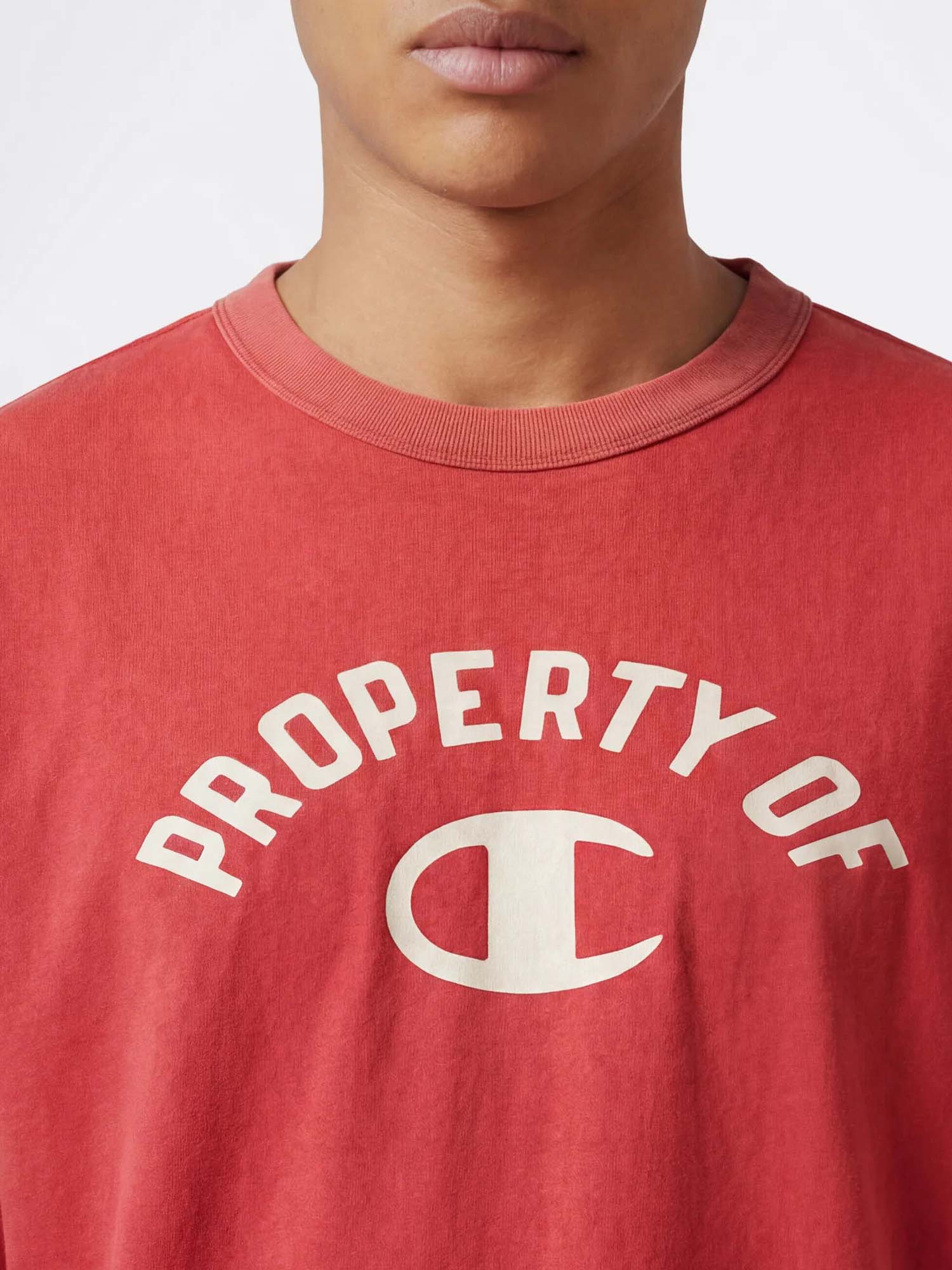 Champion T-Shirt Girocollo Ispirazione Collegiate da Uomo Time Capsule Rosso