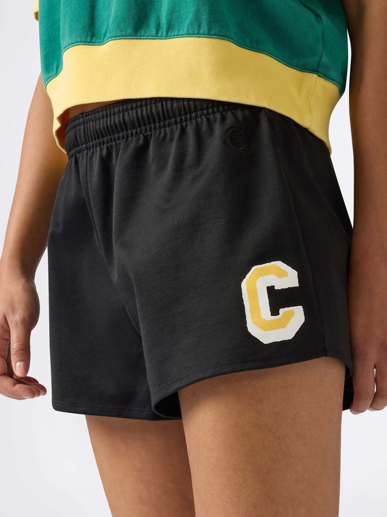 Champion Pantaloncini in Nylon Jersey da Donna Time Capsule Nero