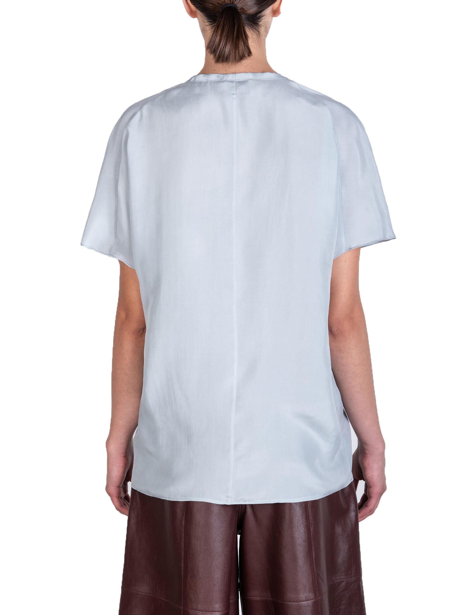 Alysi Blusa Scollata Azzurro