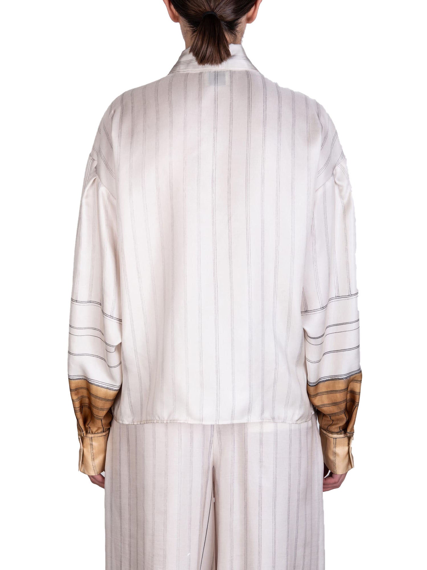 Alysi Camicia Pinstripes Bianco