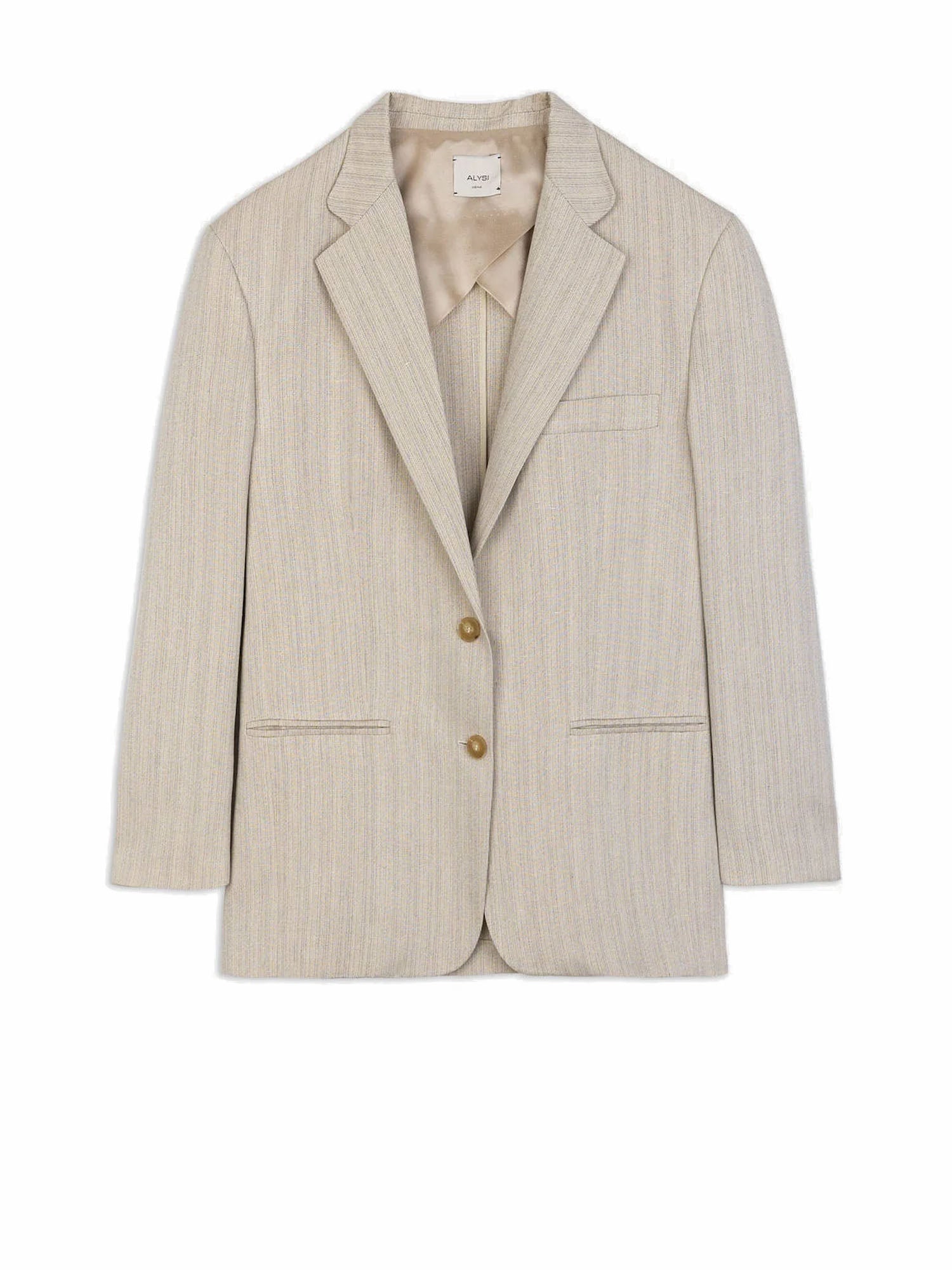 Alysi Blazer Malfilé monopetto Bianco