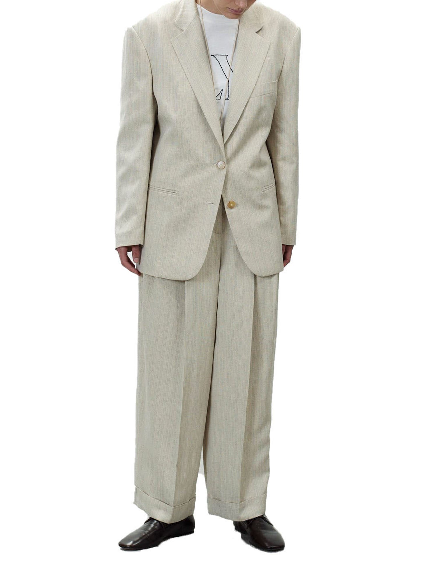 Alysi Blazer Malfilé monopetto Bianco