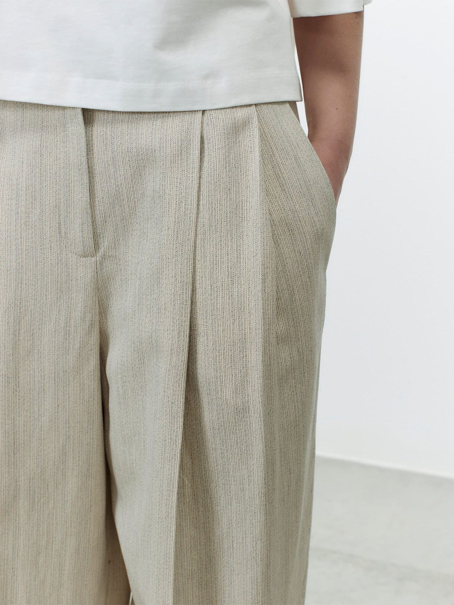 Alysi Pantalone Malfilé sartoriale Bianco