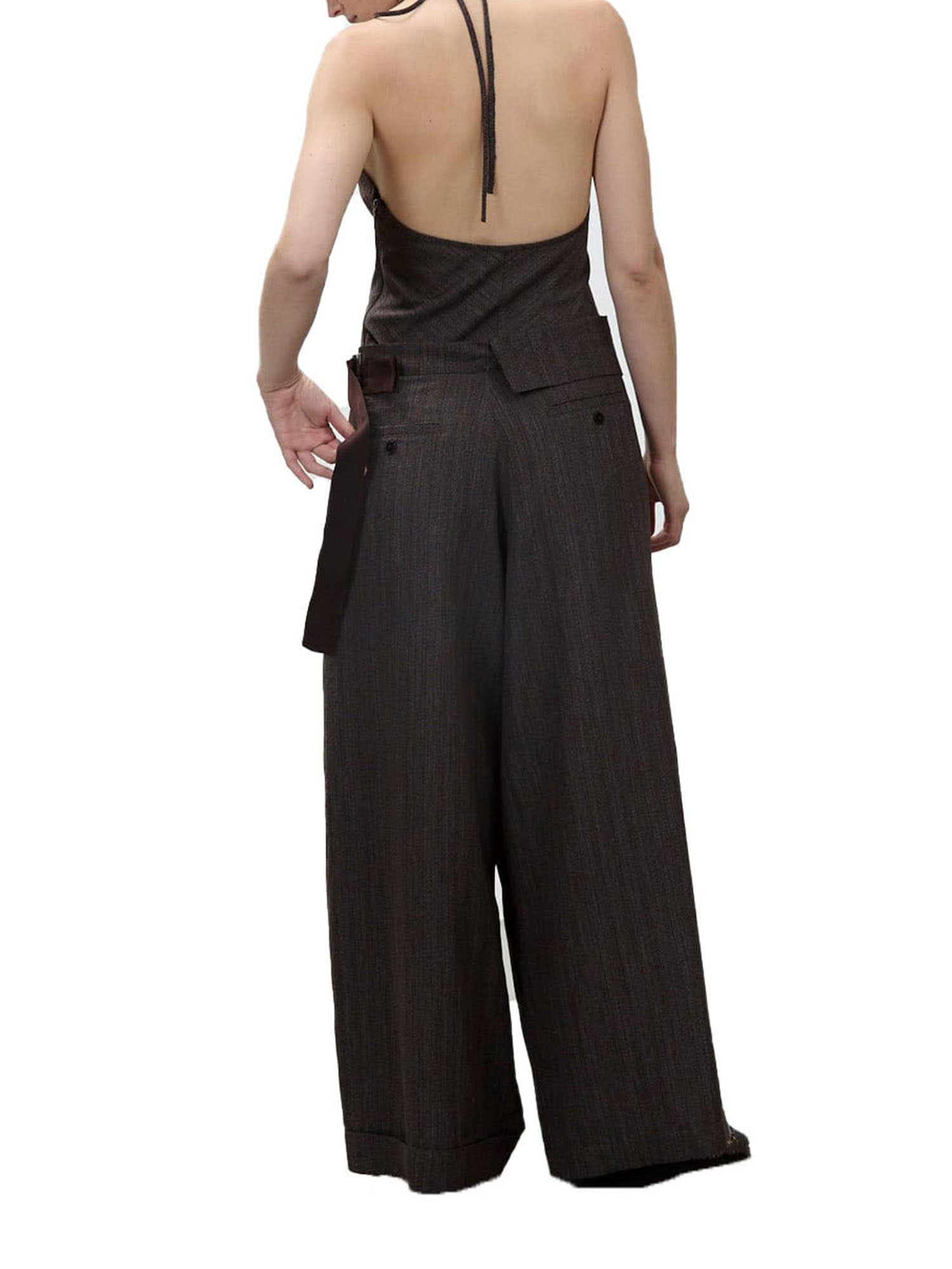 Alysi Pantalone Malfilé Marrone