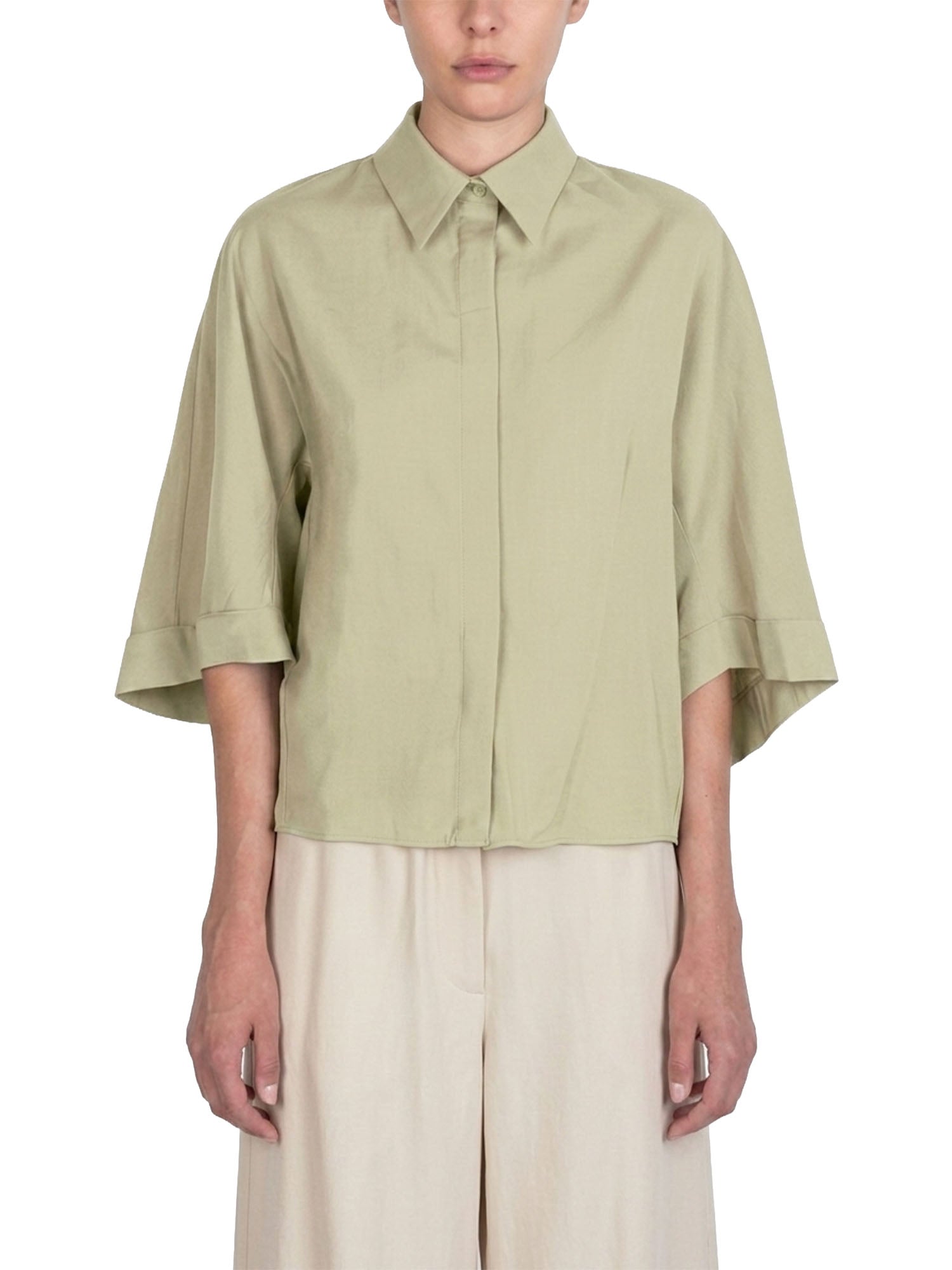 Alysi Camicia Peach Touch con manica 3/4 Giallo