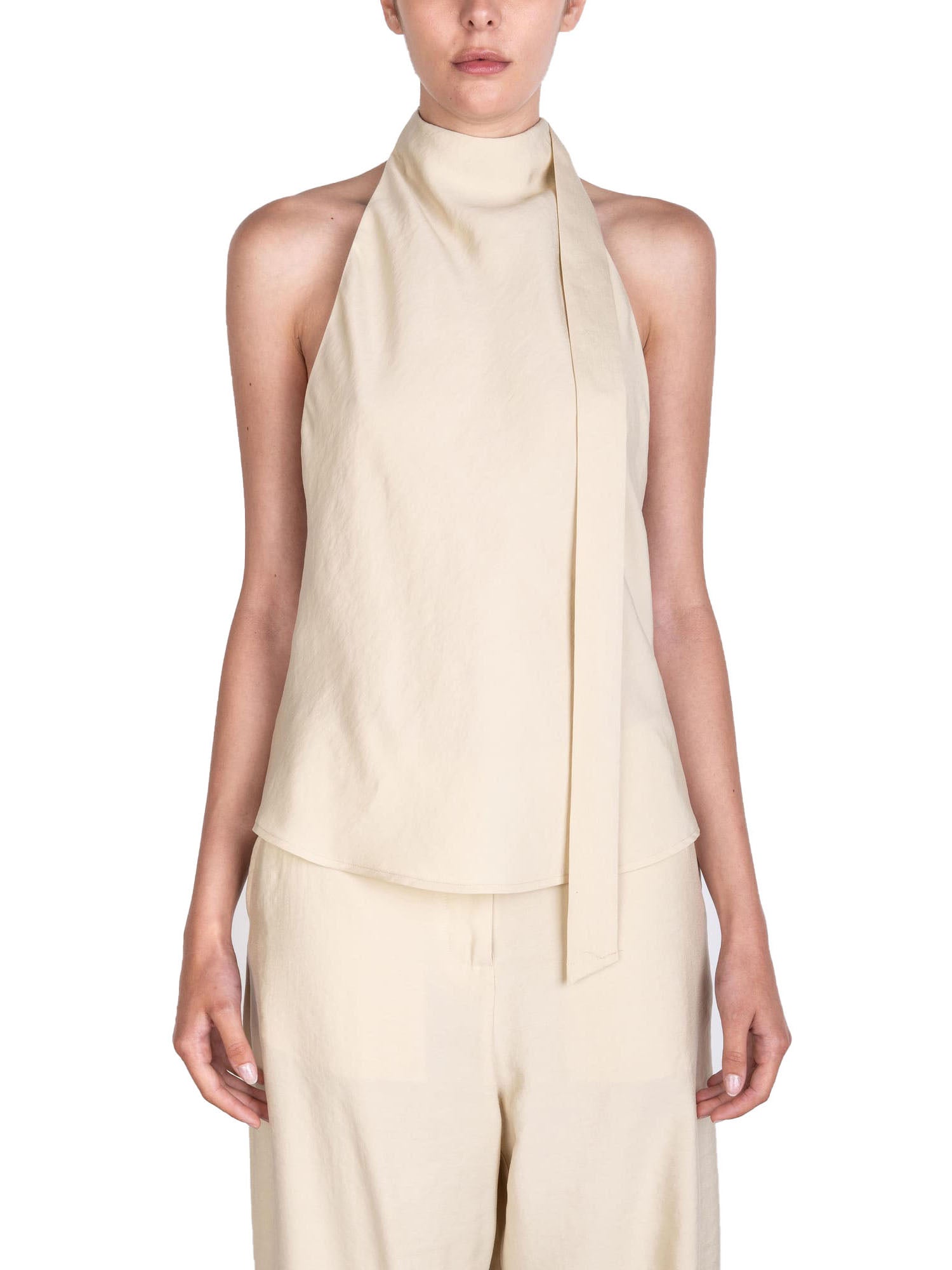 Alysi Top Peach Touch halter Giallo