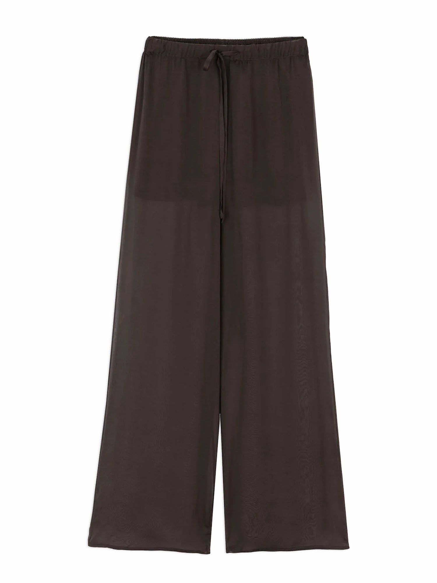 Alysi Pantalone in Chiffon lungo Marrone