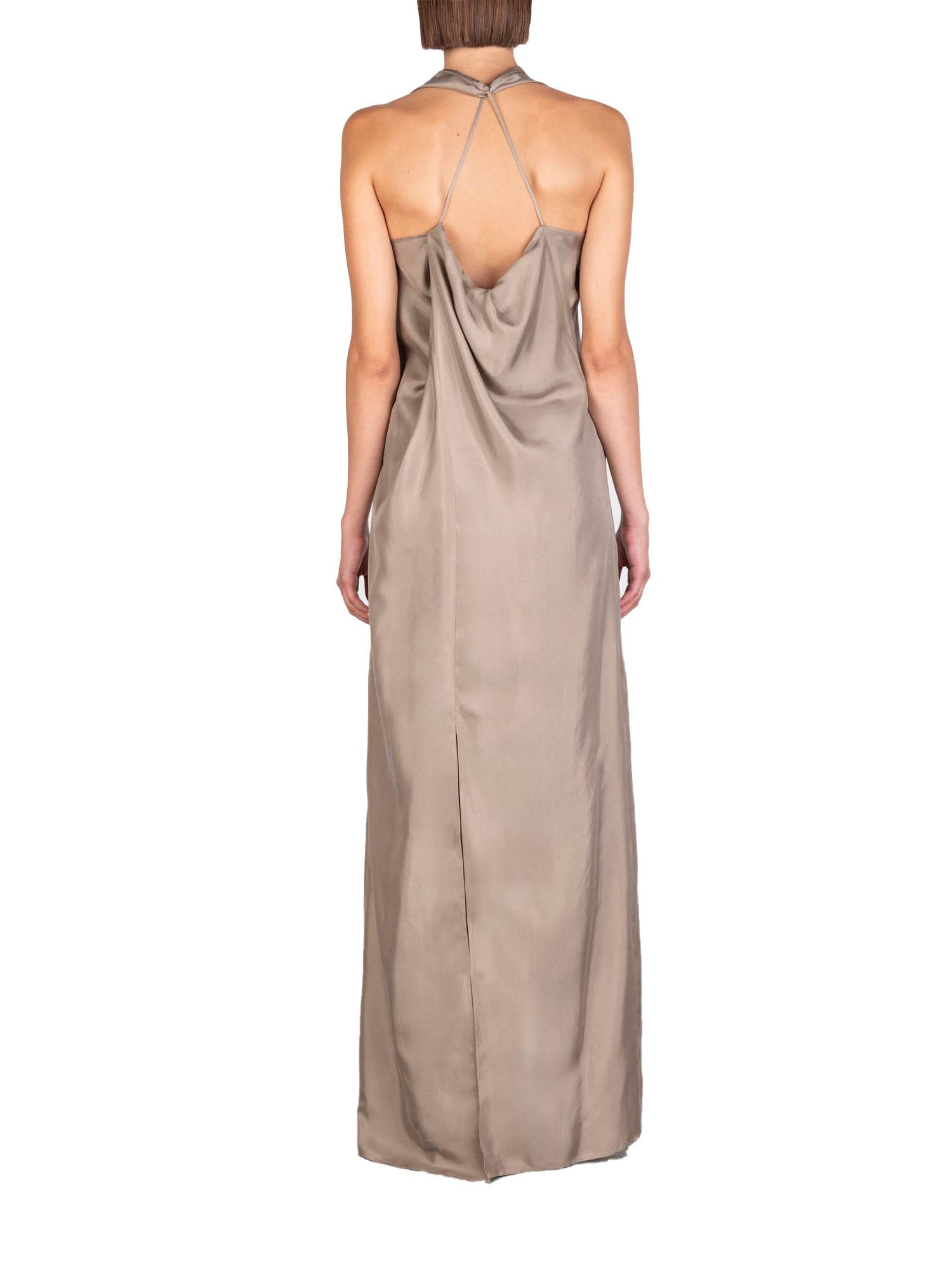 Alysi Abito Twill Enzimato lungo Marrone