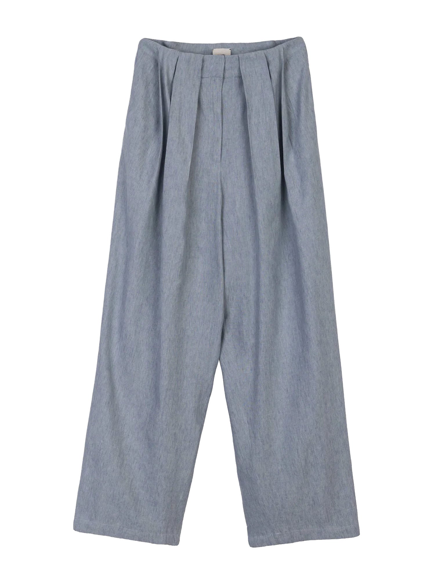 Alysi Pantalone ampio mélange Azzurro