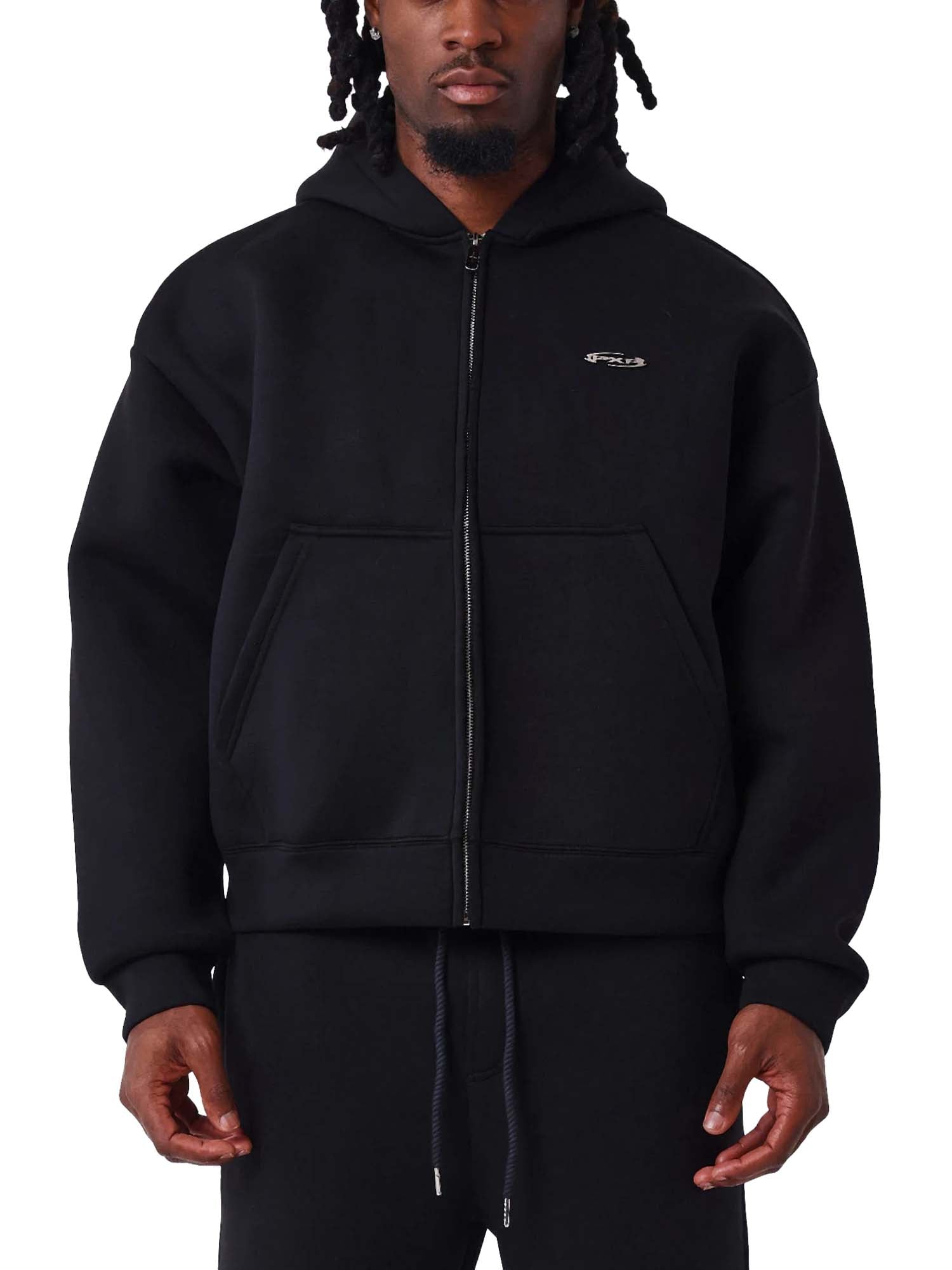 Project X Paris Felpa con zip e cappuccio in neoprene Nero