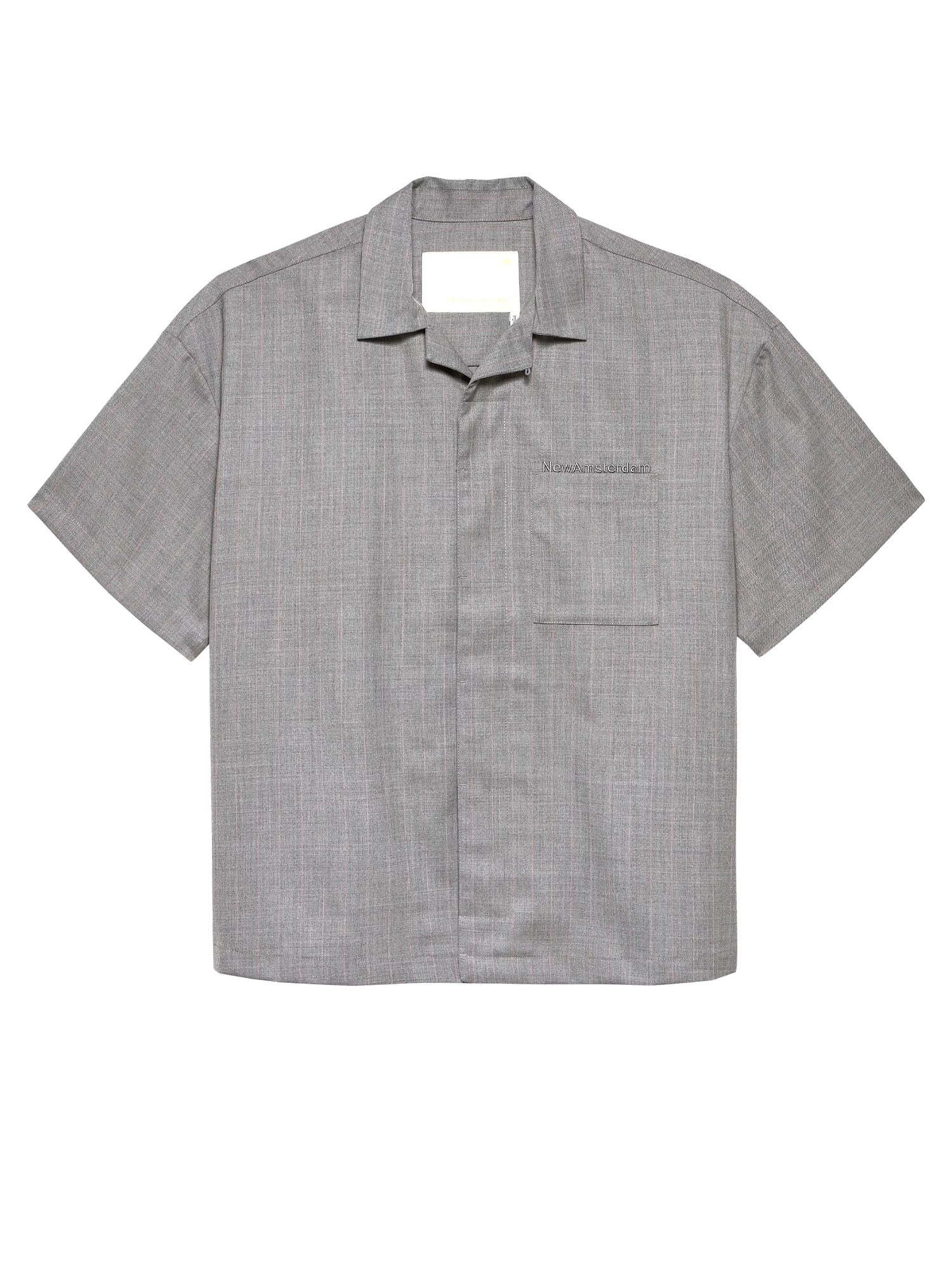 New Amsterdam Surf Association CAMICIA WIJK IN LANA Grigio