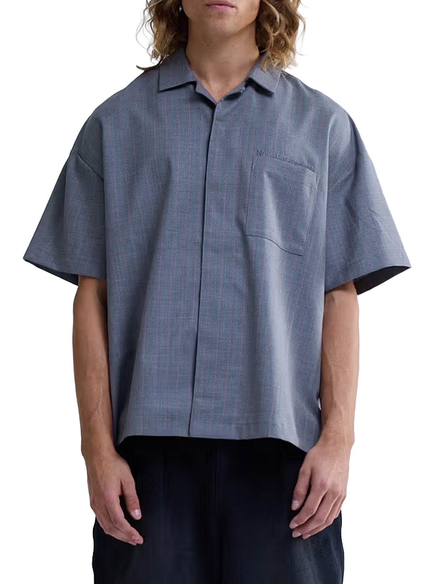 New Amsterdam Surf Association CAMICIA WIJK IN LANA Grigio