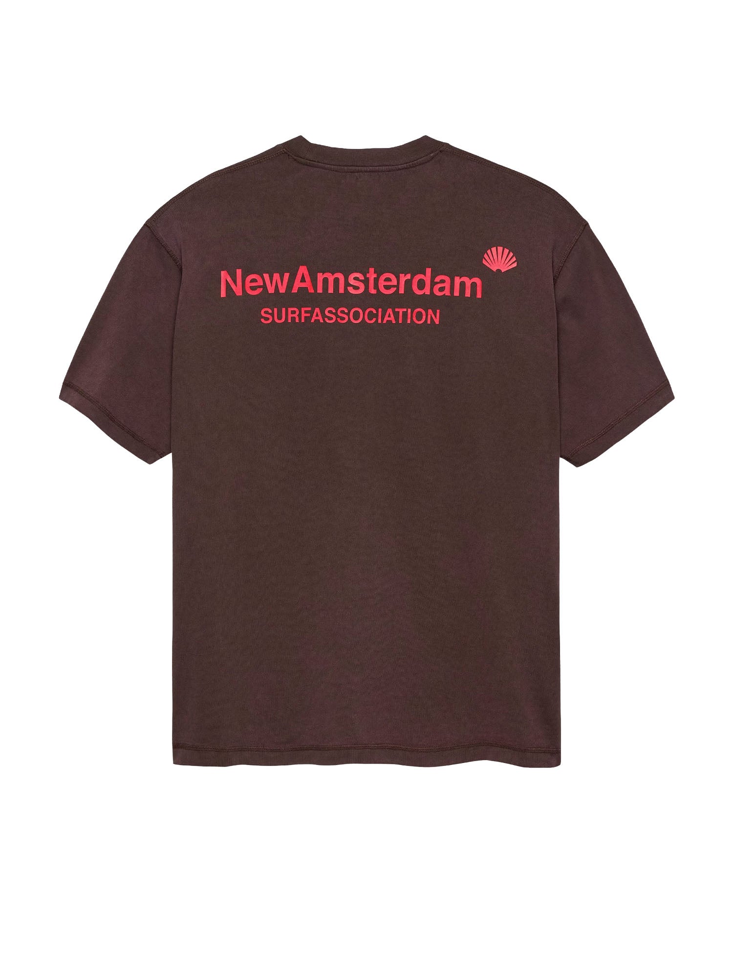 New Amsterdam Surf Association T-shirt con logo Marrone